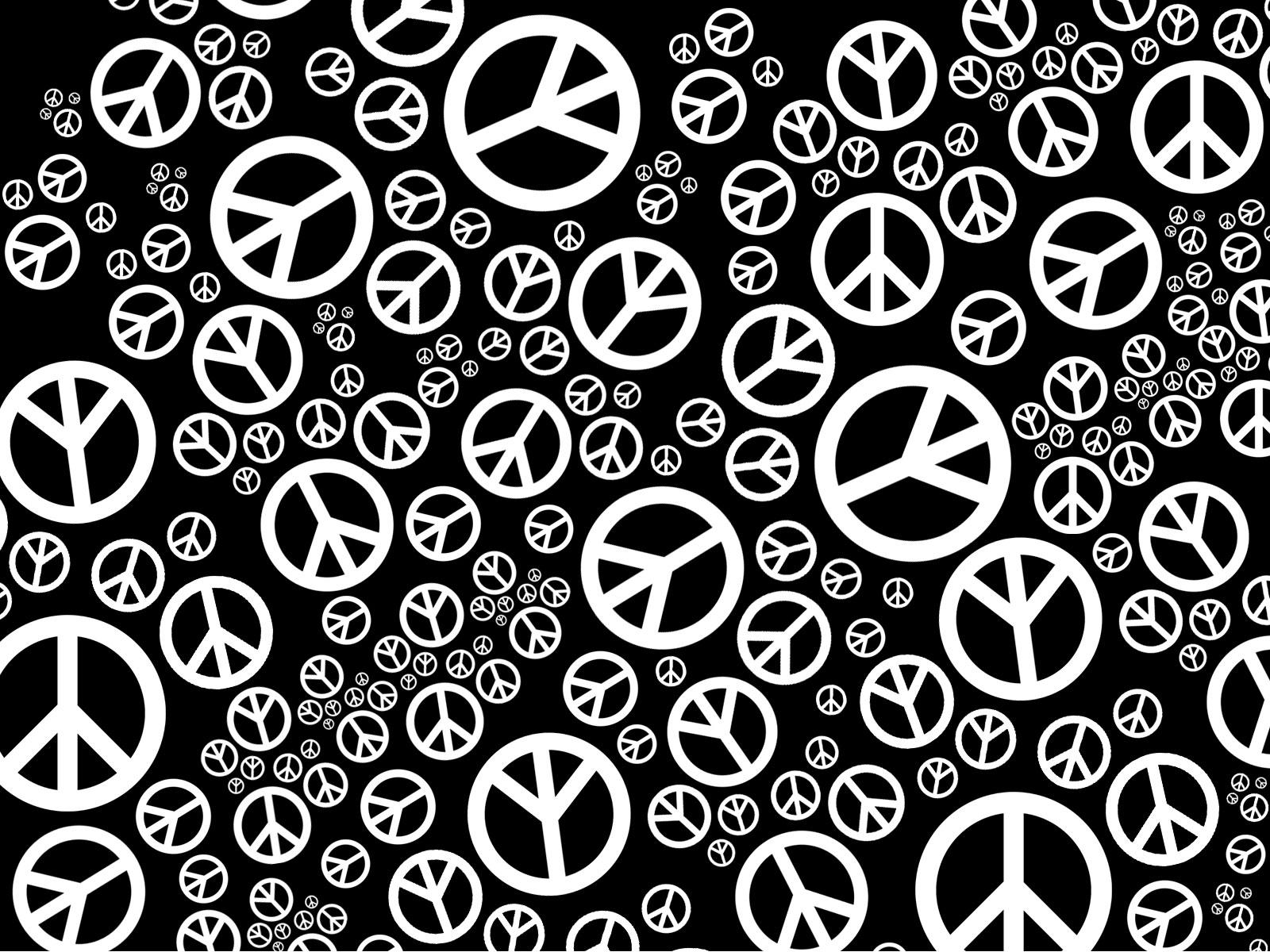 Black And White Peace Symbol Background 1. The Art Mad