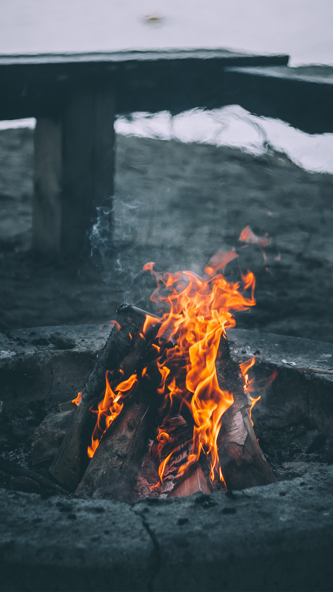 Campfire Wallpaper for iPhone X, 6