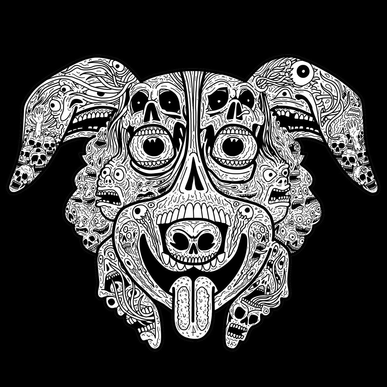 Mr. Pickles skull design (xpost Tumblr)