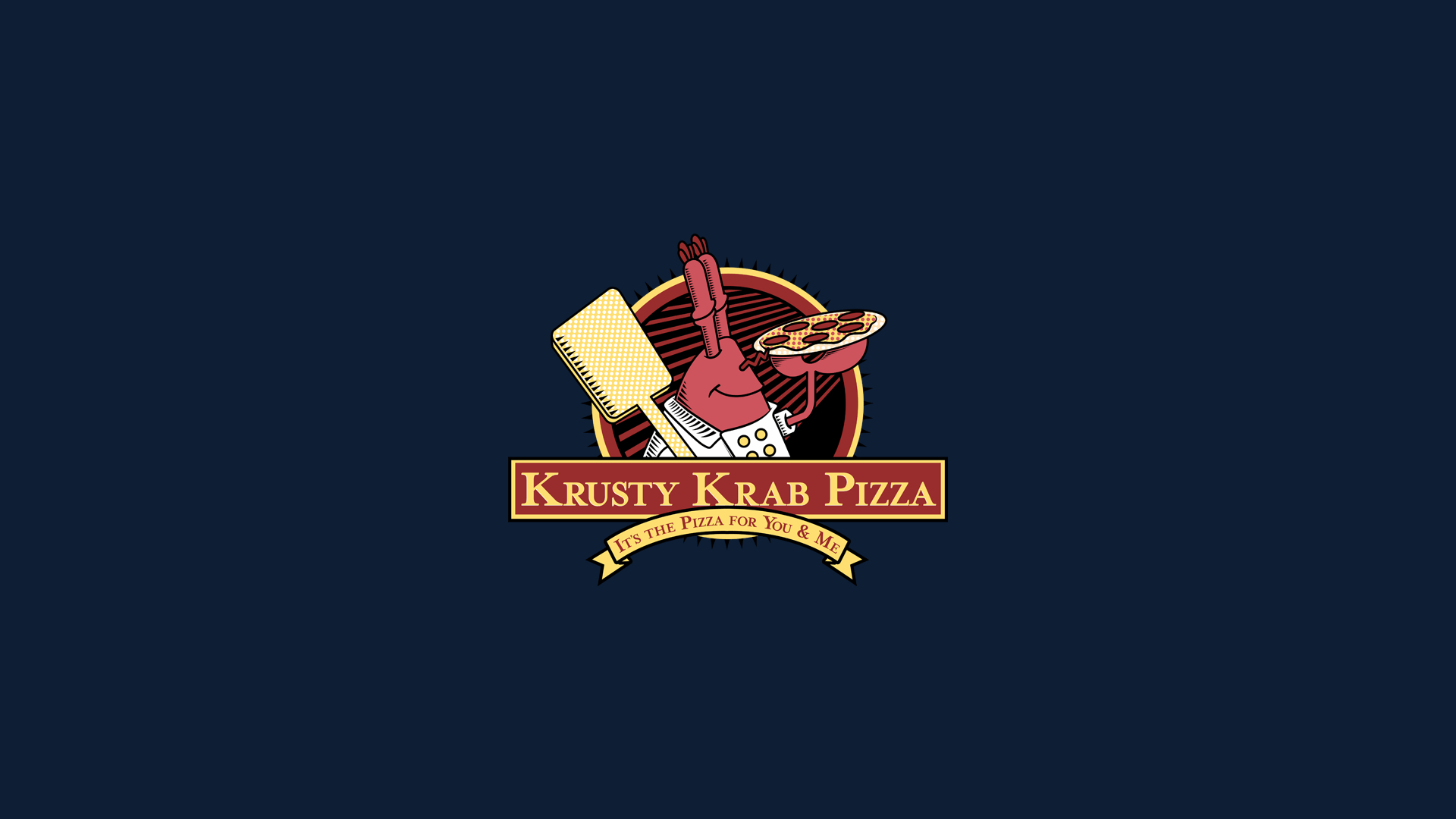 I remade the Krusty Krab Pizza wallpaper and minimized