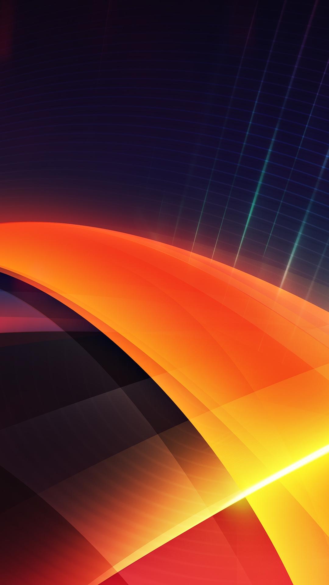 Futuristic Orange Layers Illustration iPhone 6 Plus HD Wallpaper