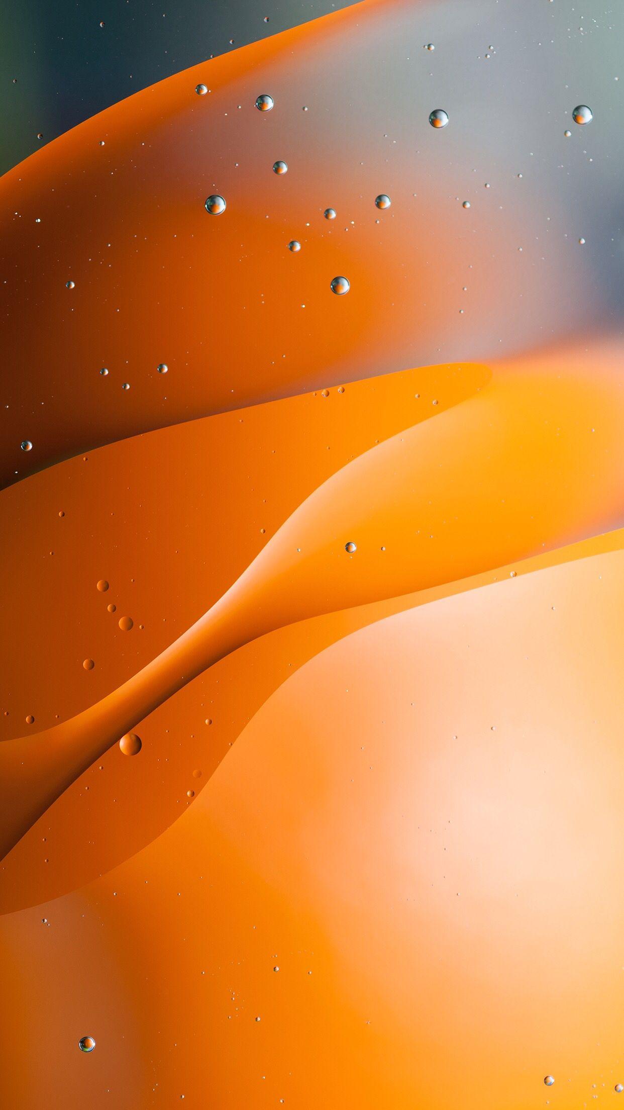 Orange Waves under Water Wallpaper. *Beach, Island, Water and Rain