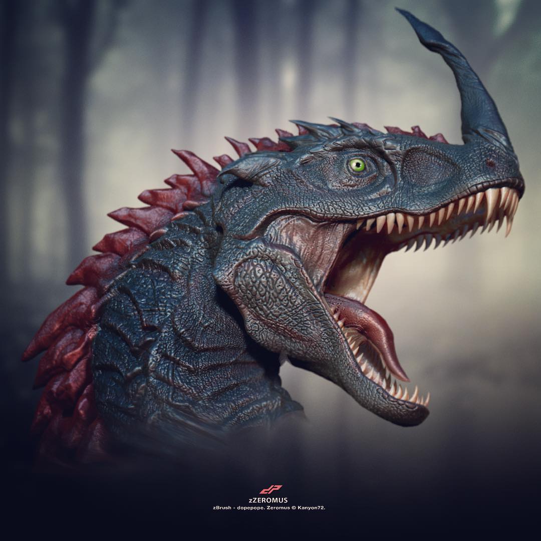 Commissioned Artwork ZEROMUS © 'kanyon' Dopepope CKC Dragon Raptor