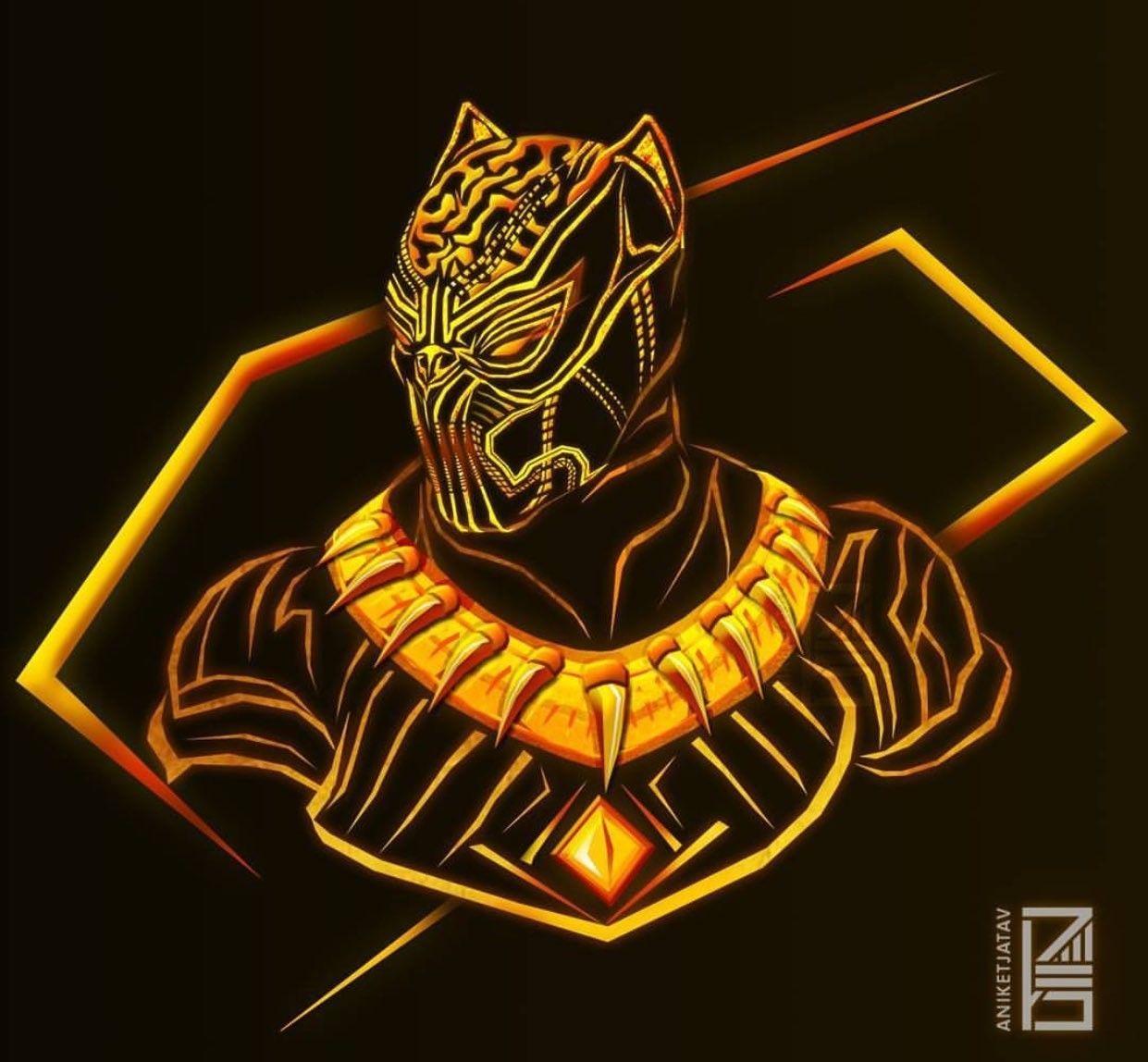 Black Panther Gold Wallpaper