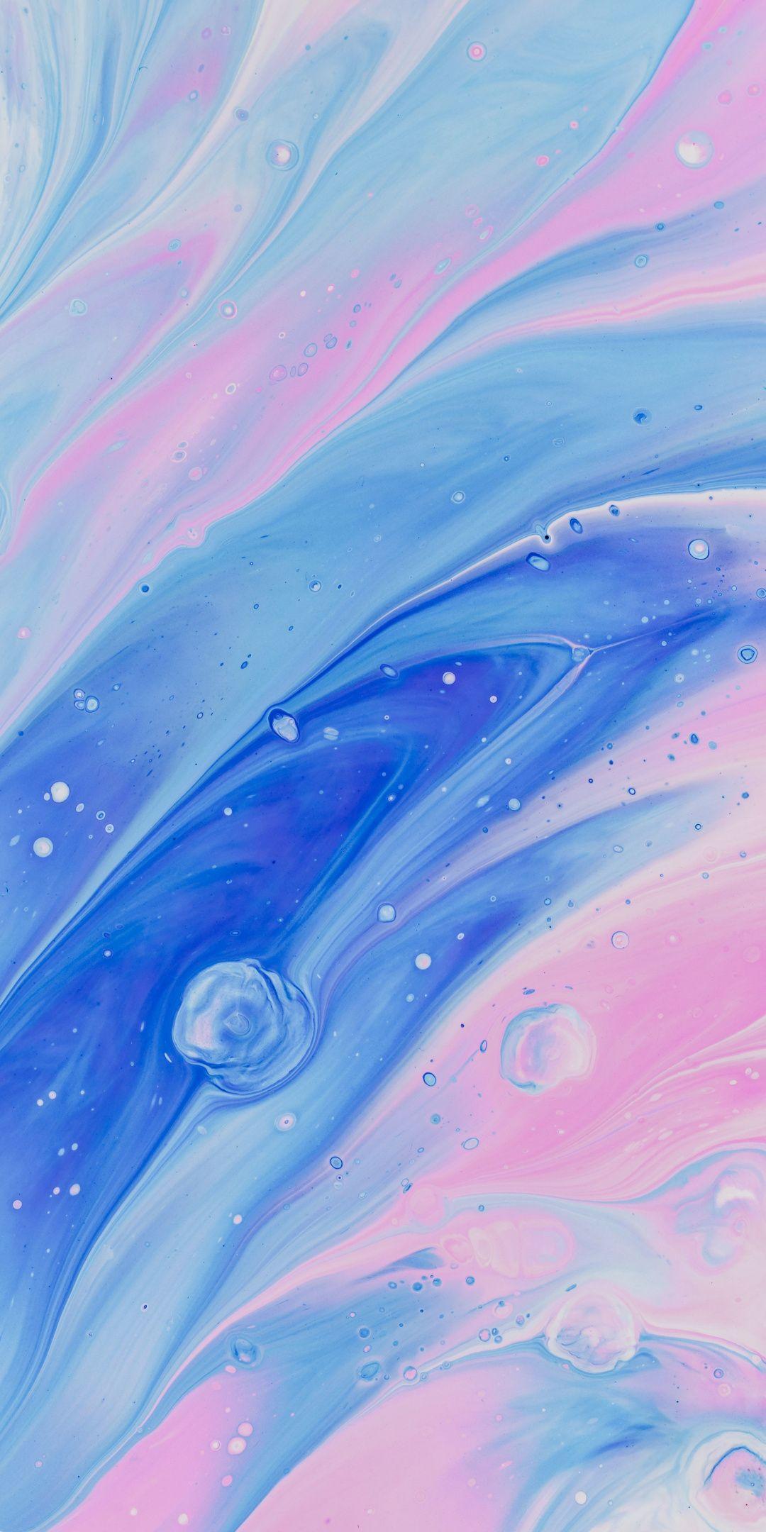 Download 1080x2160 Wallpaper Texture, Lines, Stains, Blue Pink