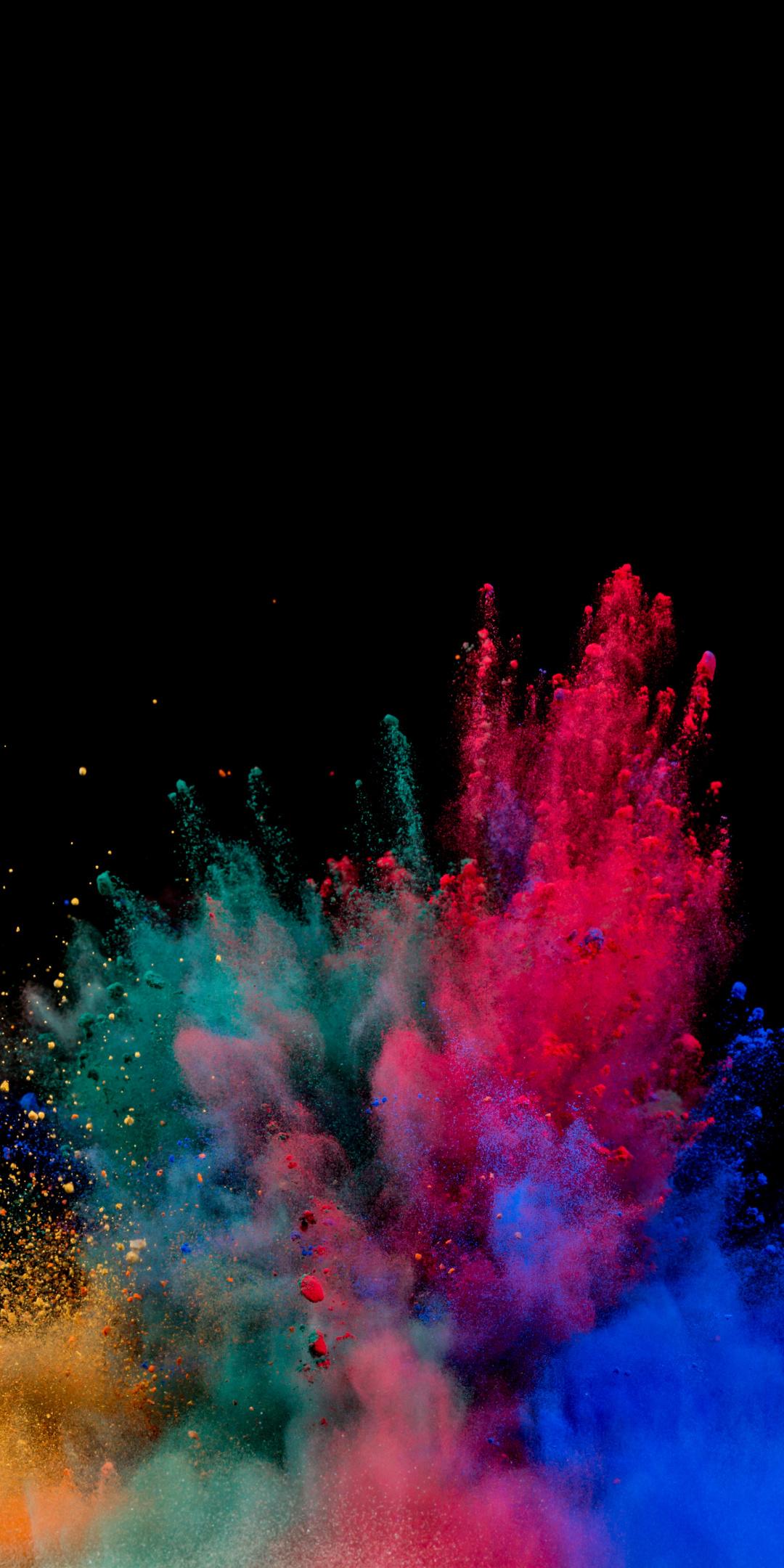 Download 1080x2160 wallpaper colors, blast, explosion, colorful