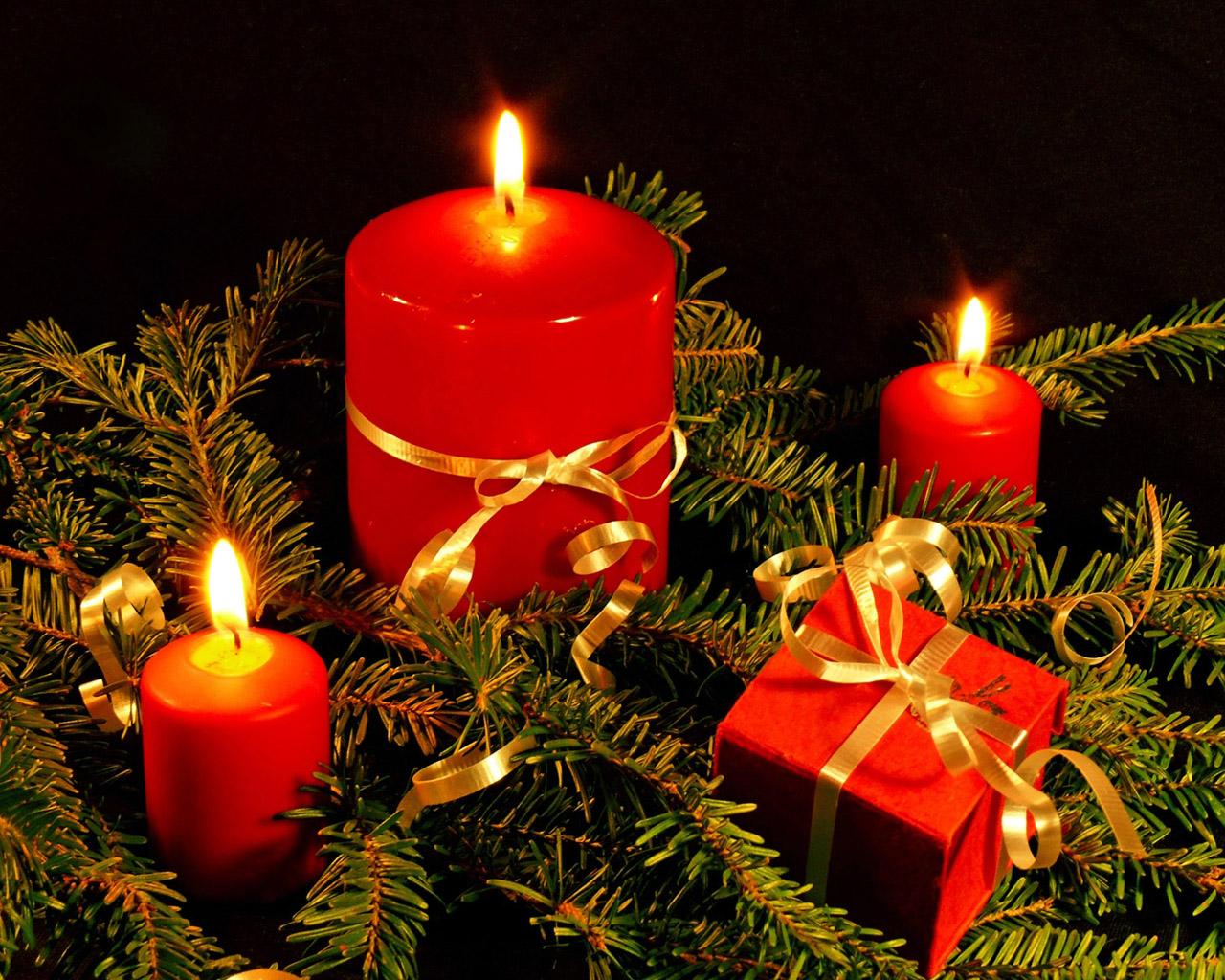 Christmas Candles Wallpaper High Quality
