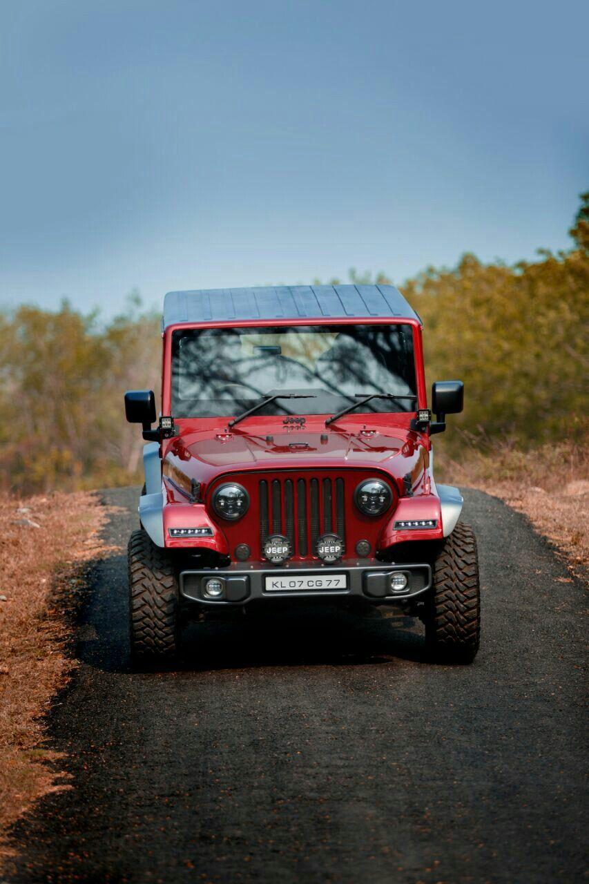 Mahindra Thar CRDi 4x4 modified into Jeep. Studio background