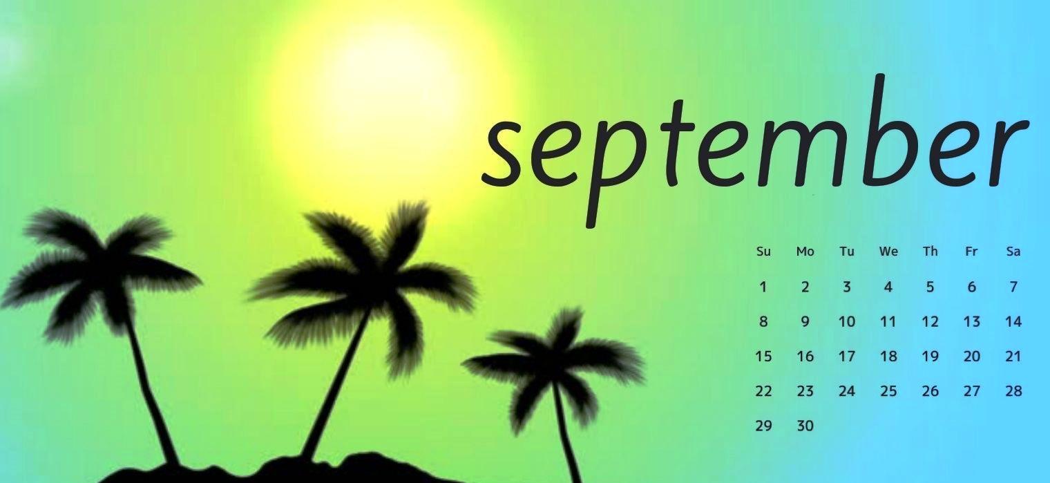 September 2019 Desktop Calendar Wallpapers