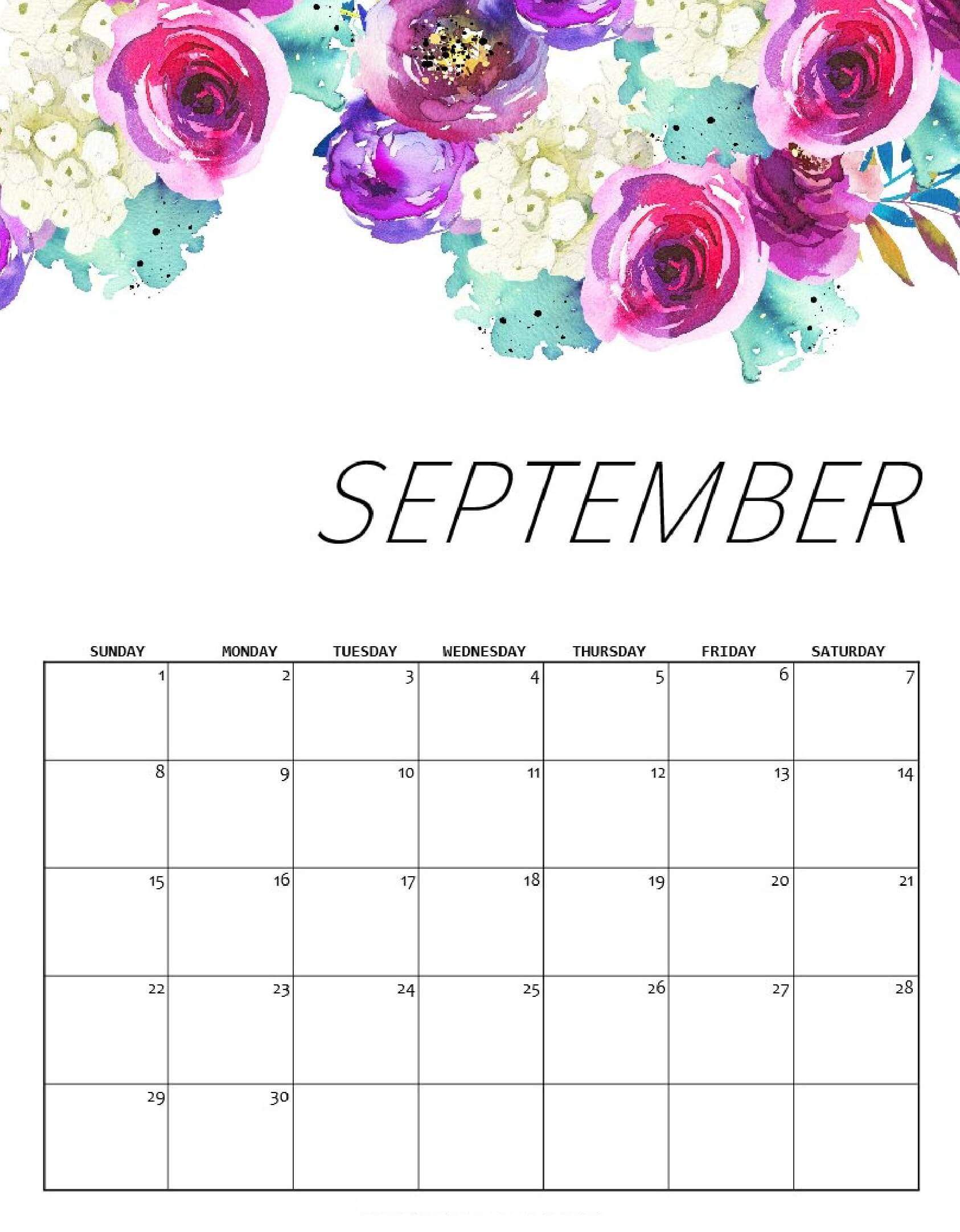 Cute September 2019 Calendar Wallpapers Image