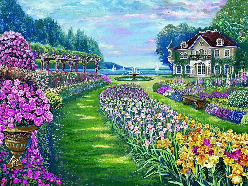 Garden of Paradise Wallpaper. Beautiful