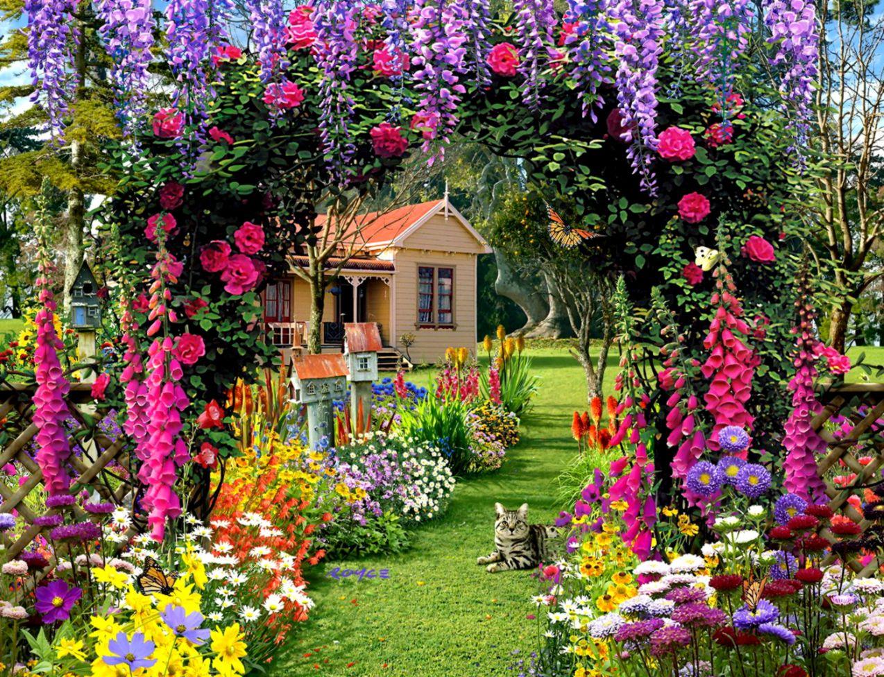 Flower Garden Wallpaper Or Background