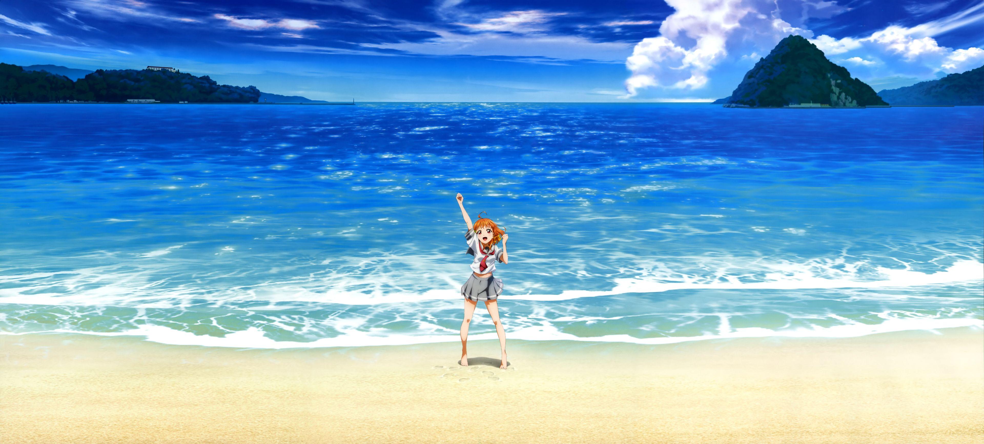 Anime Beach Scenery 6379 Sea Waves 1639447 HD wallpaper  Pxfuel