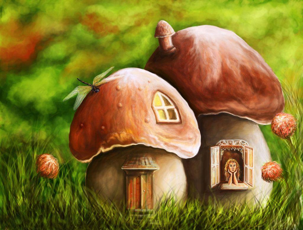 Mushroom Fairy Tale Vilena Dubovaya aka Vilenchik. Faerie