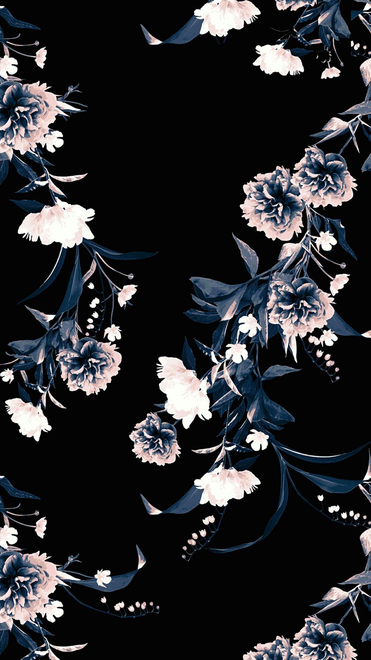Black Floral Wallpaper Free Black Floral Background