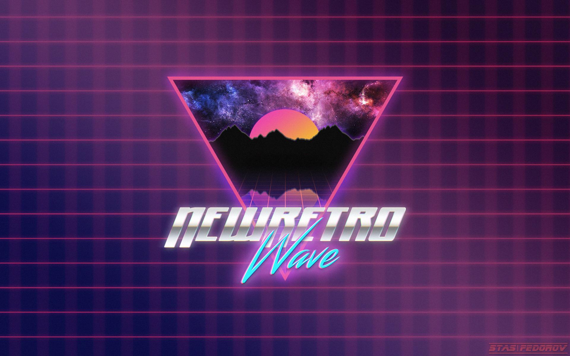 New Retro Wave, Synthwave, Neon, 1980s, Texture, Illustration