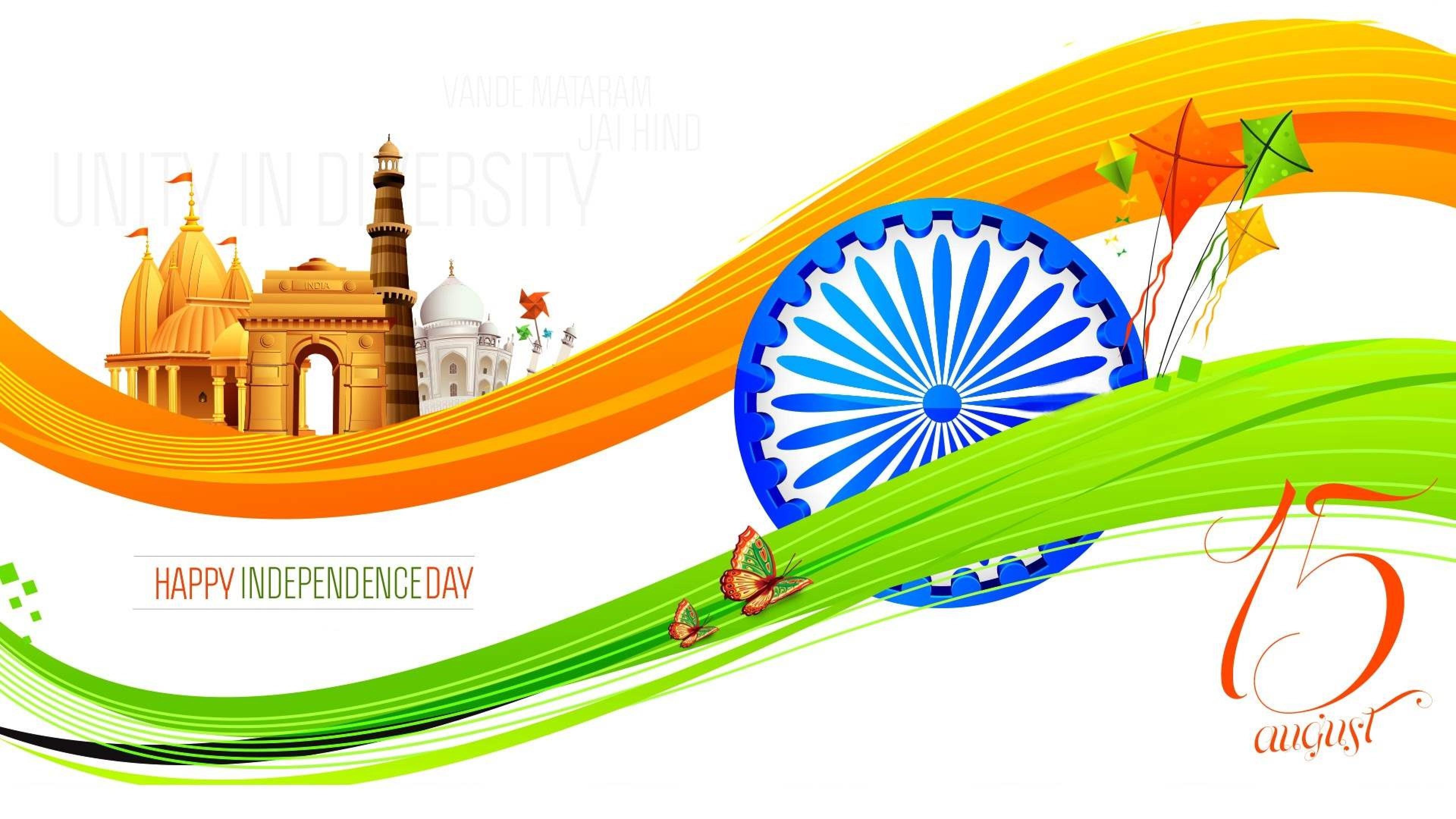 Happy Independence Day 15 August 4K Wallpaper