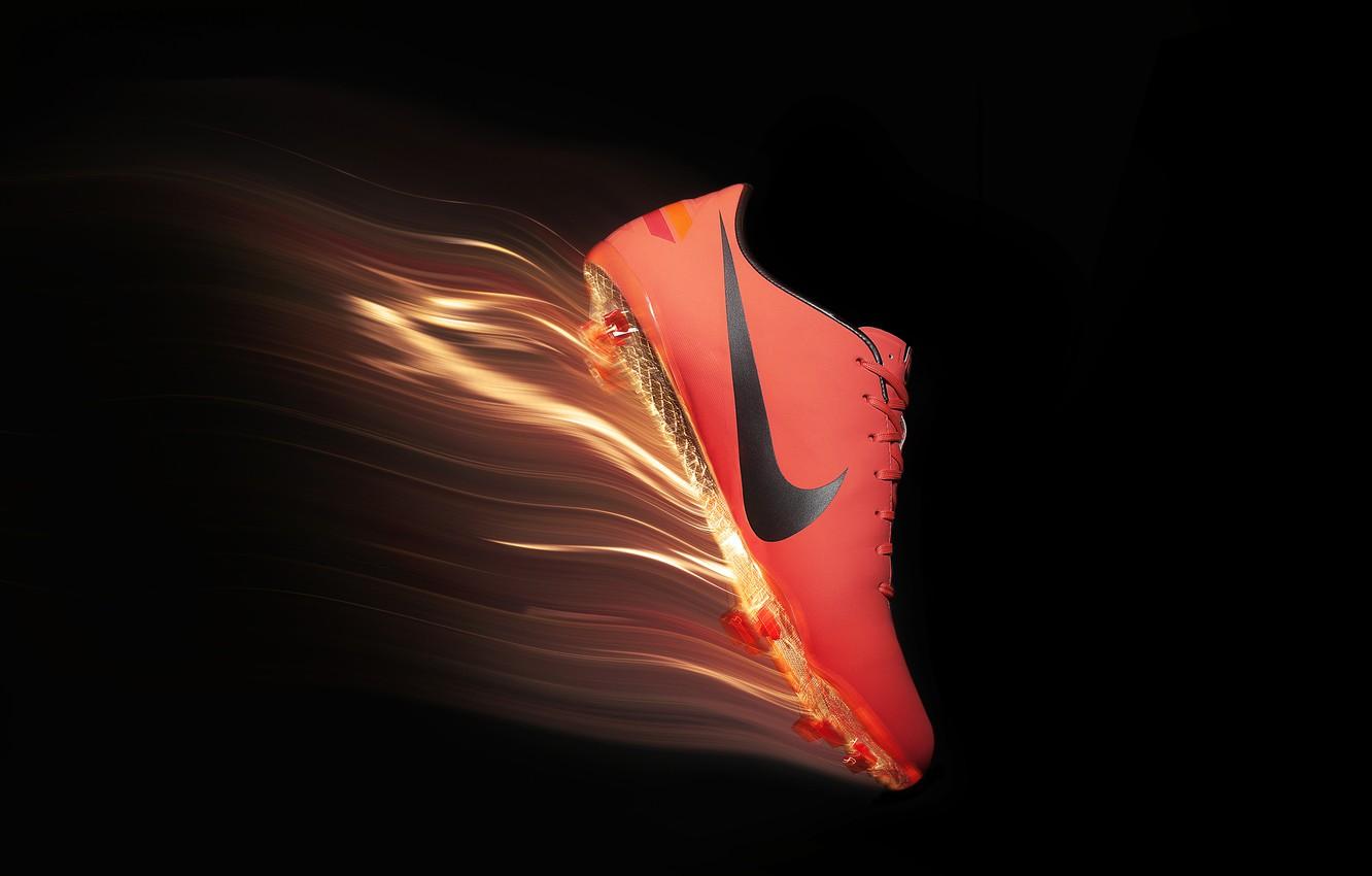 Wallpaper orange, flame, spikes, sneakers, nike image for desktop, section спорт