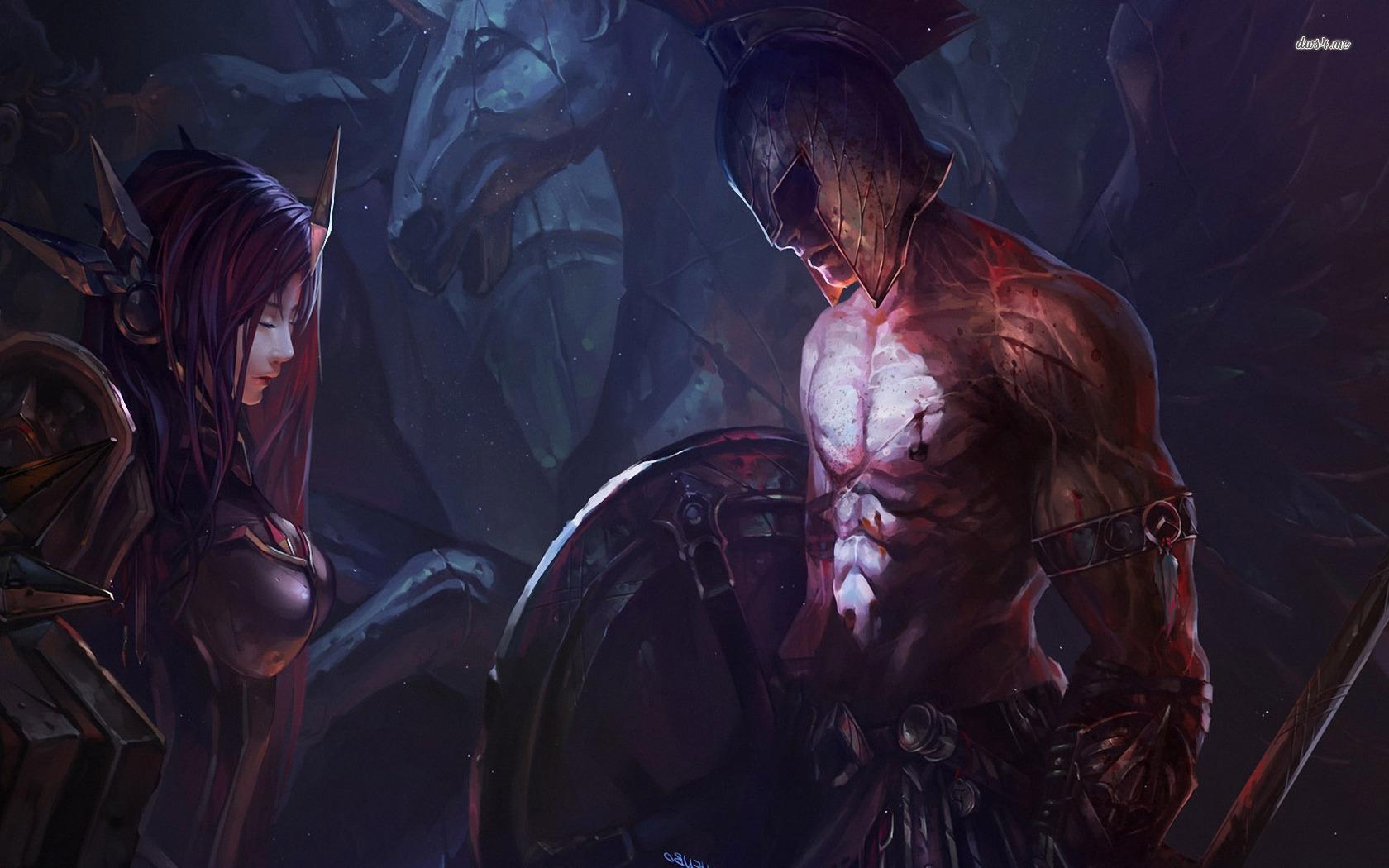 Leona and Pantheon of Legends wallpaper wallpaper