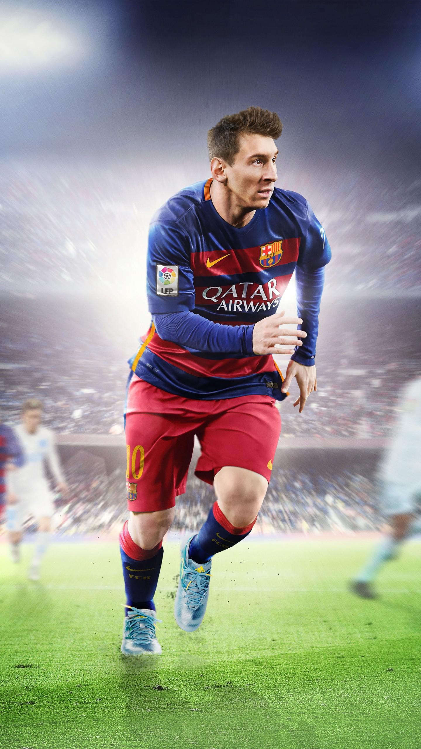 Wallpaper Lionel Messi, FIFA 16, EA Sports, 4K, 8K, Games