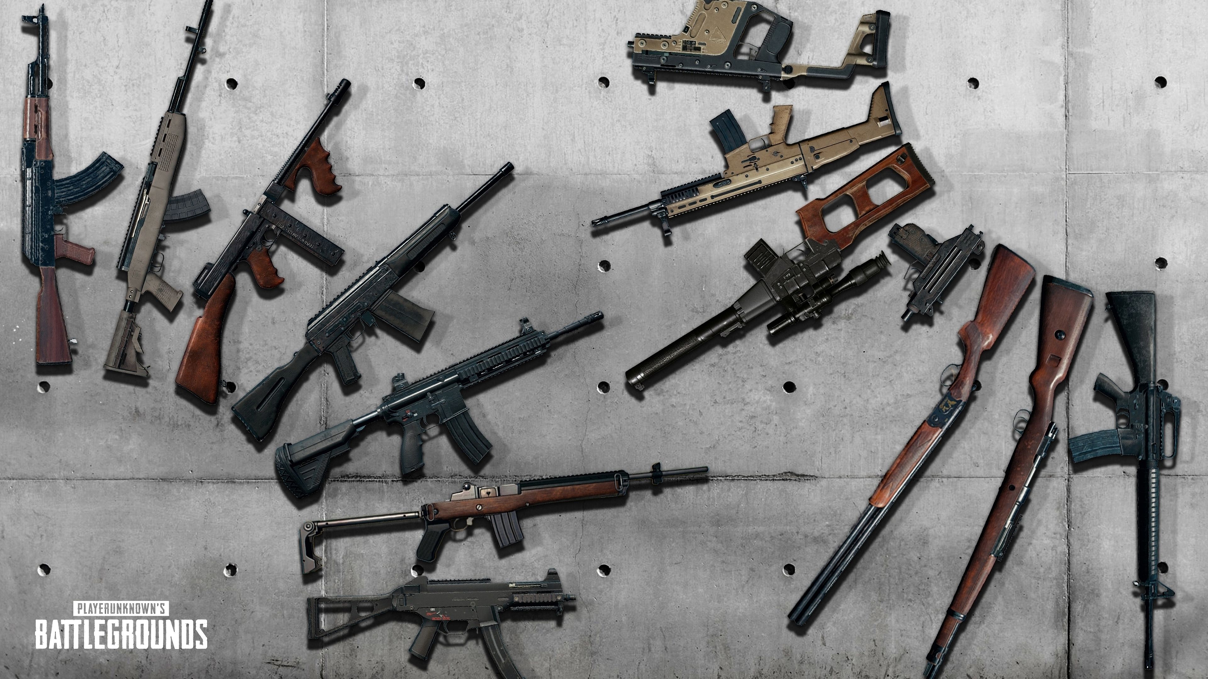 PUBG Rifles Weapons PlayerUnknown's Battlegrounds 4K Wallpapers