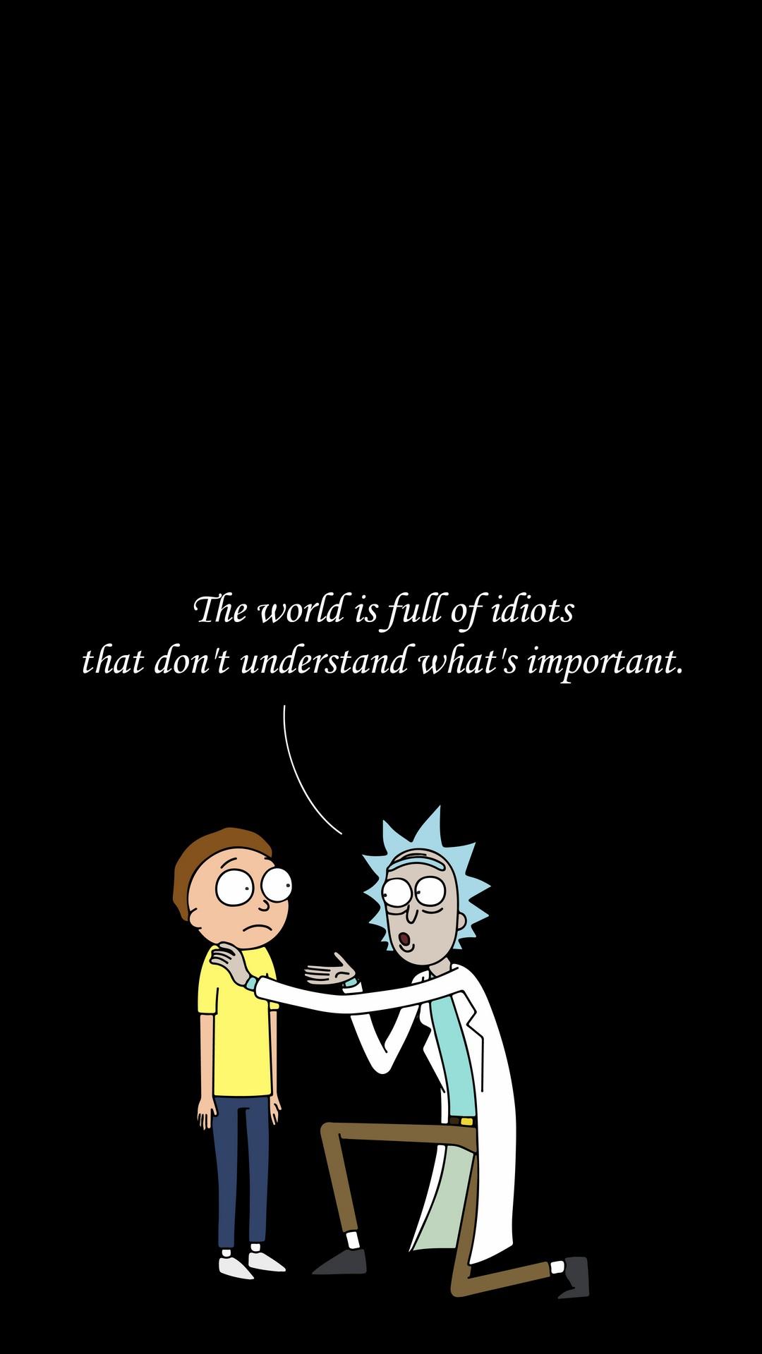 Quotes Wallpaper Rick And Morty iPhone 3D iPhone Wallpaper