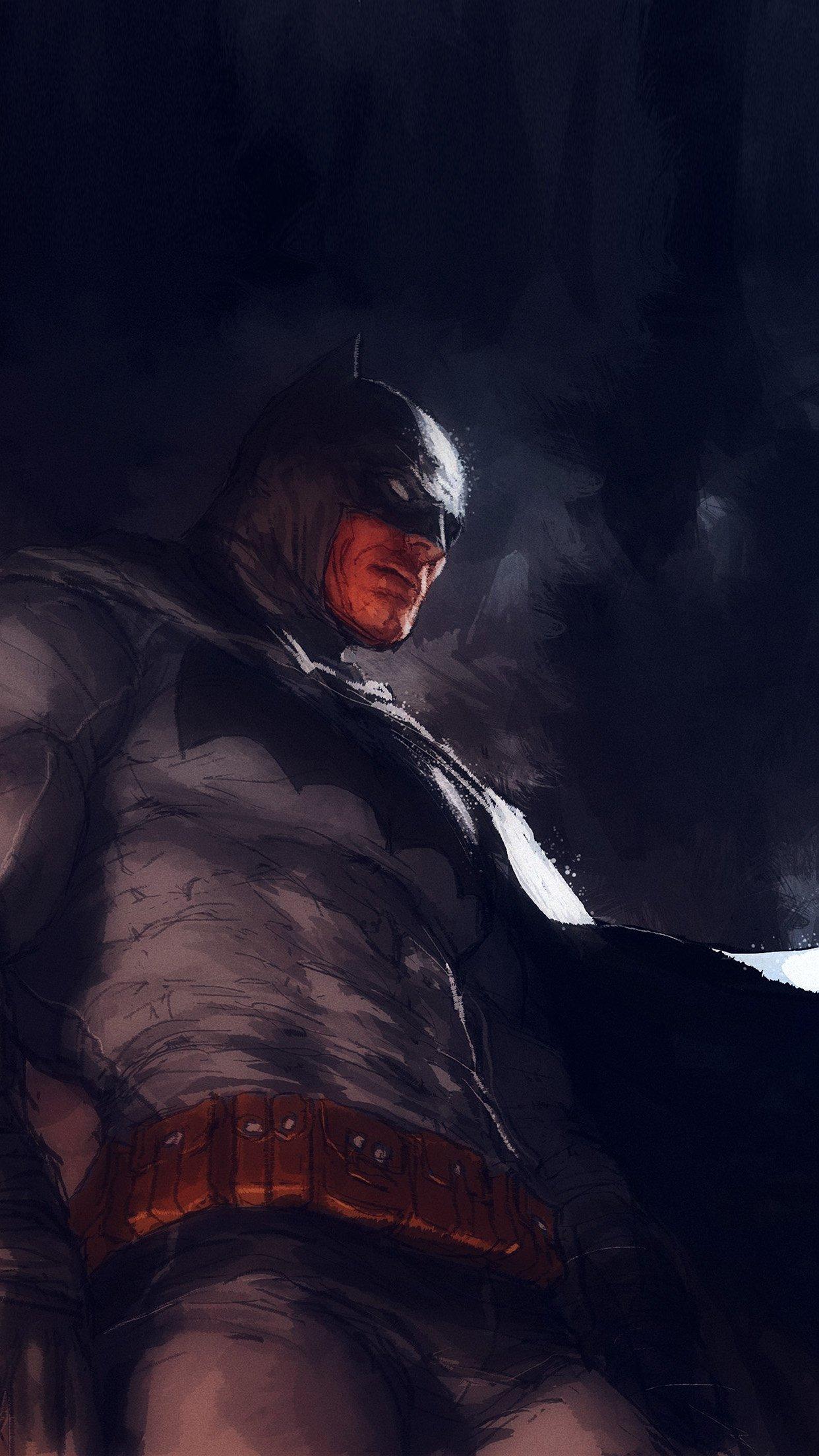 iPhone7 wallpaper. batman art illustration