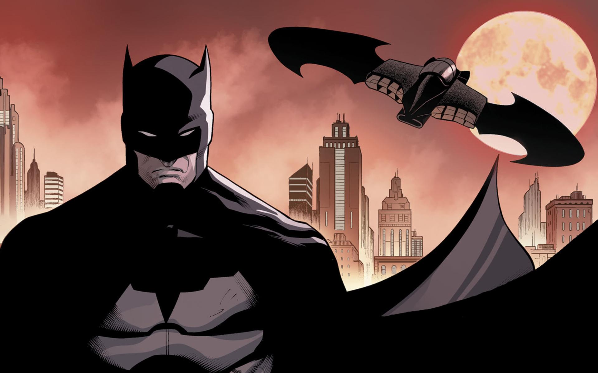 Batman with Bats & Moon Comics Wallpapers - Batman Wallpapers