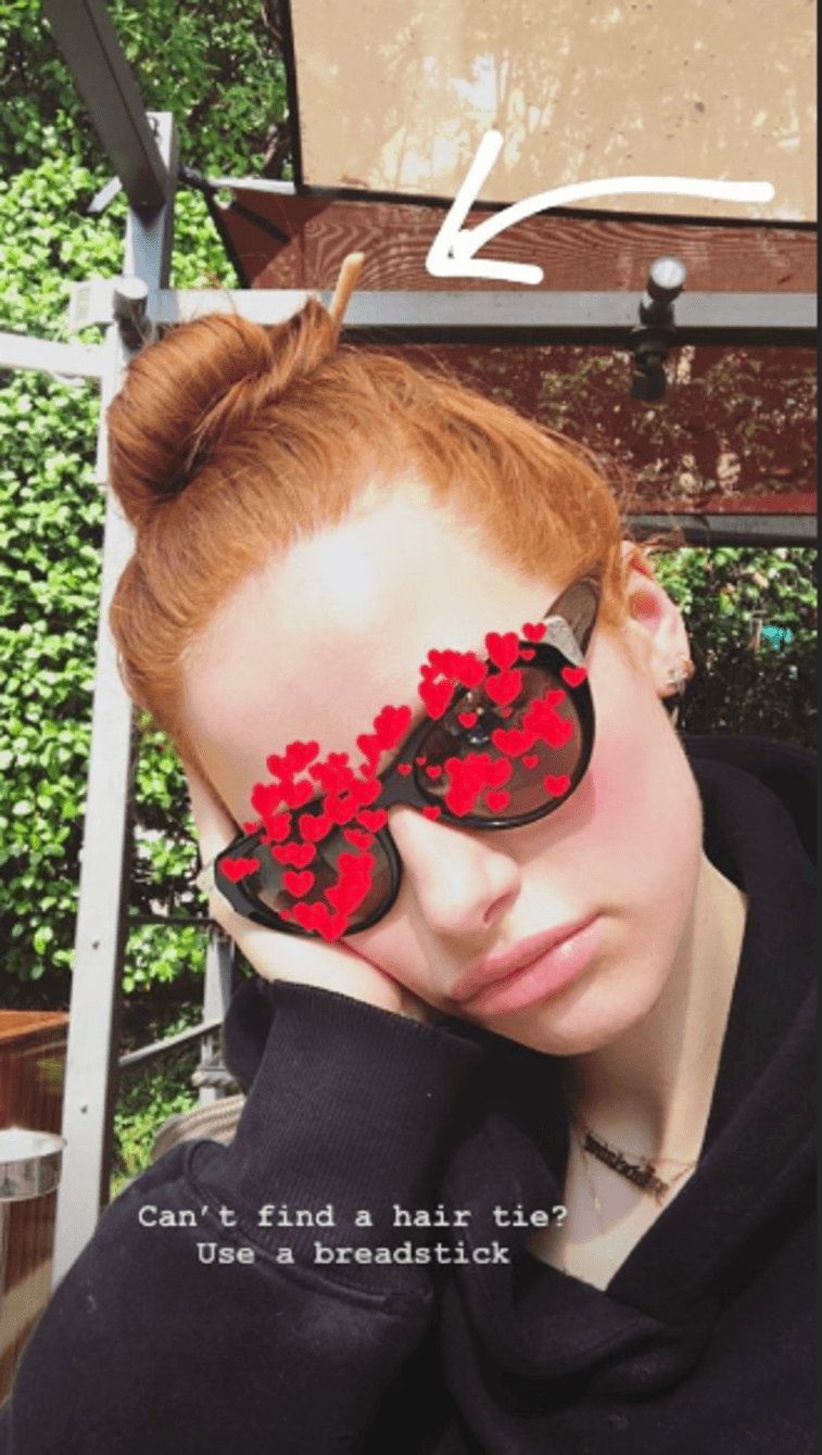 Riverdale's Madelaine Petsch Used Bread as Hair Tie
