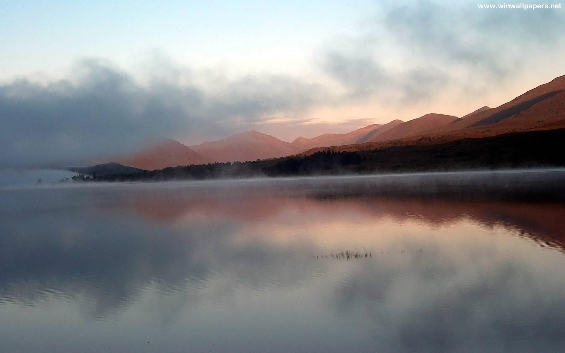 foggy lake view. HD Windows Wallpaper