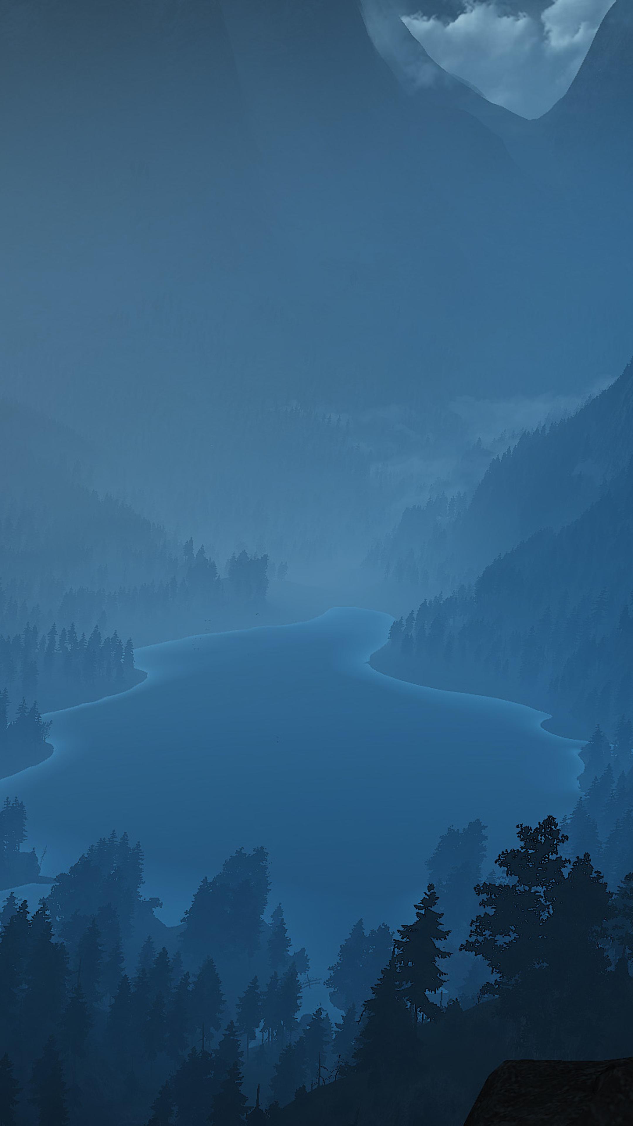 Foggy Lake Minimalism Landscape Sony Xperia X, XZ, Z5