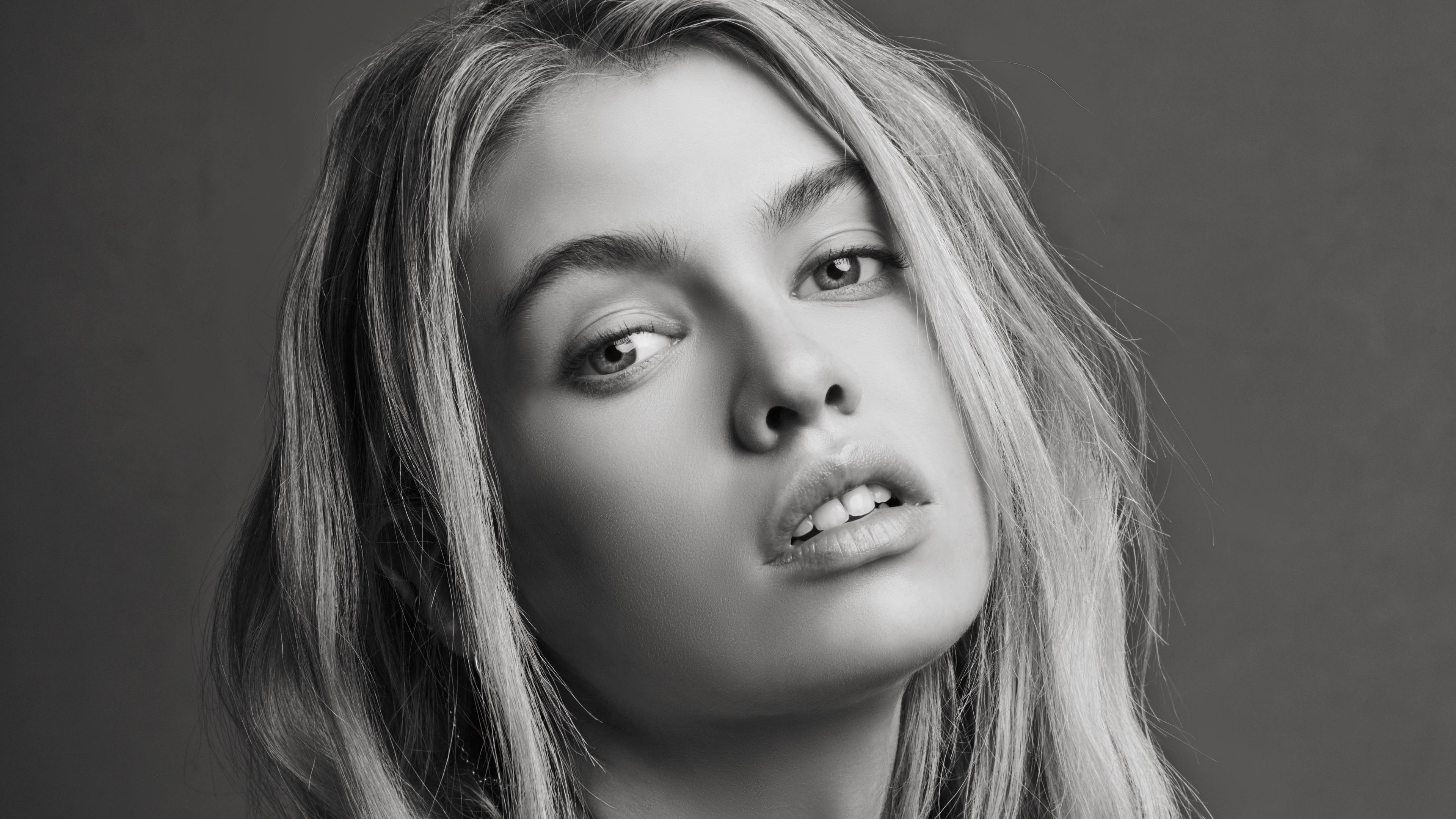 Wallpaper 4k Stella Maxwell 4k Monochrome 4k Wallpaper, Celebrities