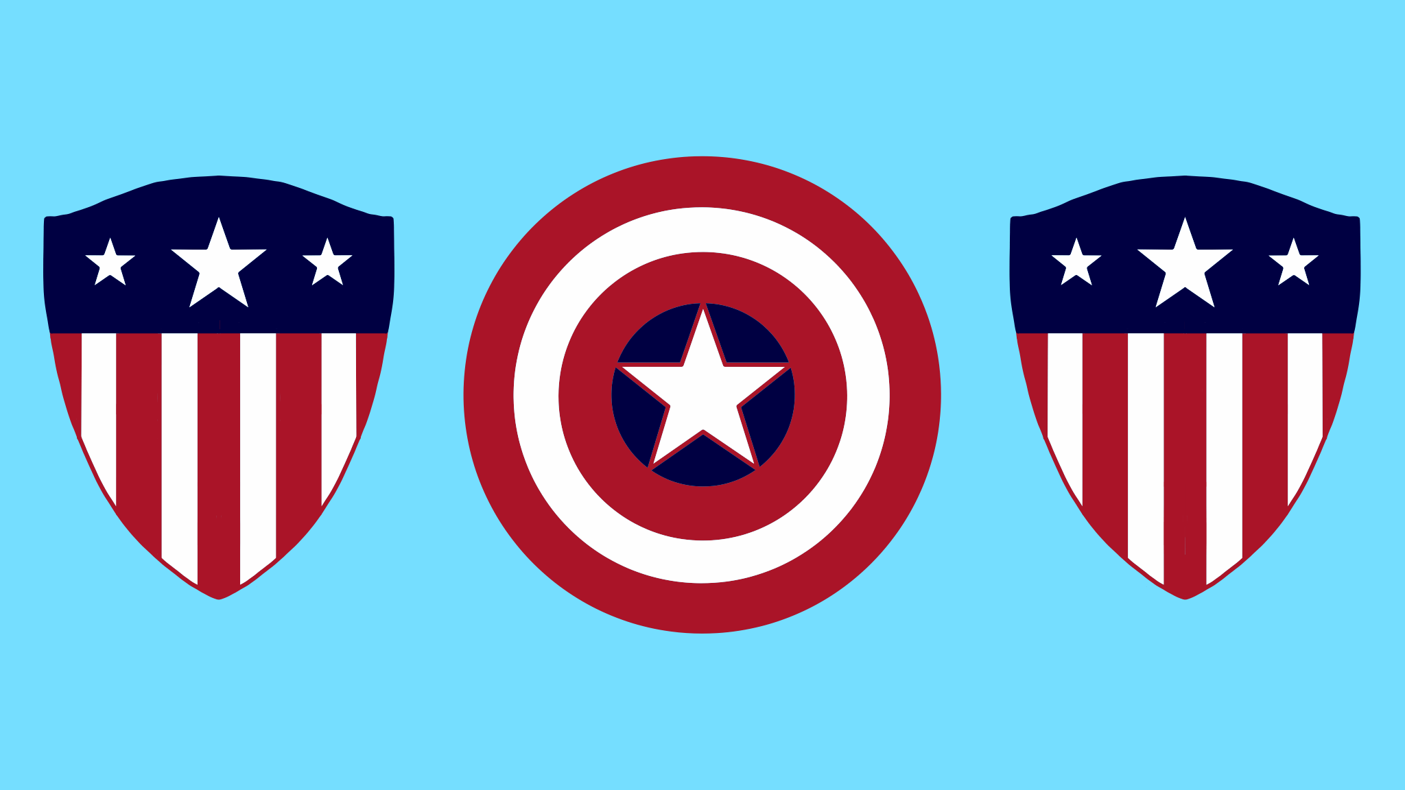 Some minimal captain America shield wallpaper I made
