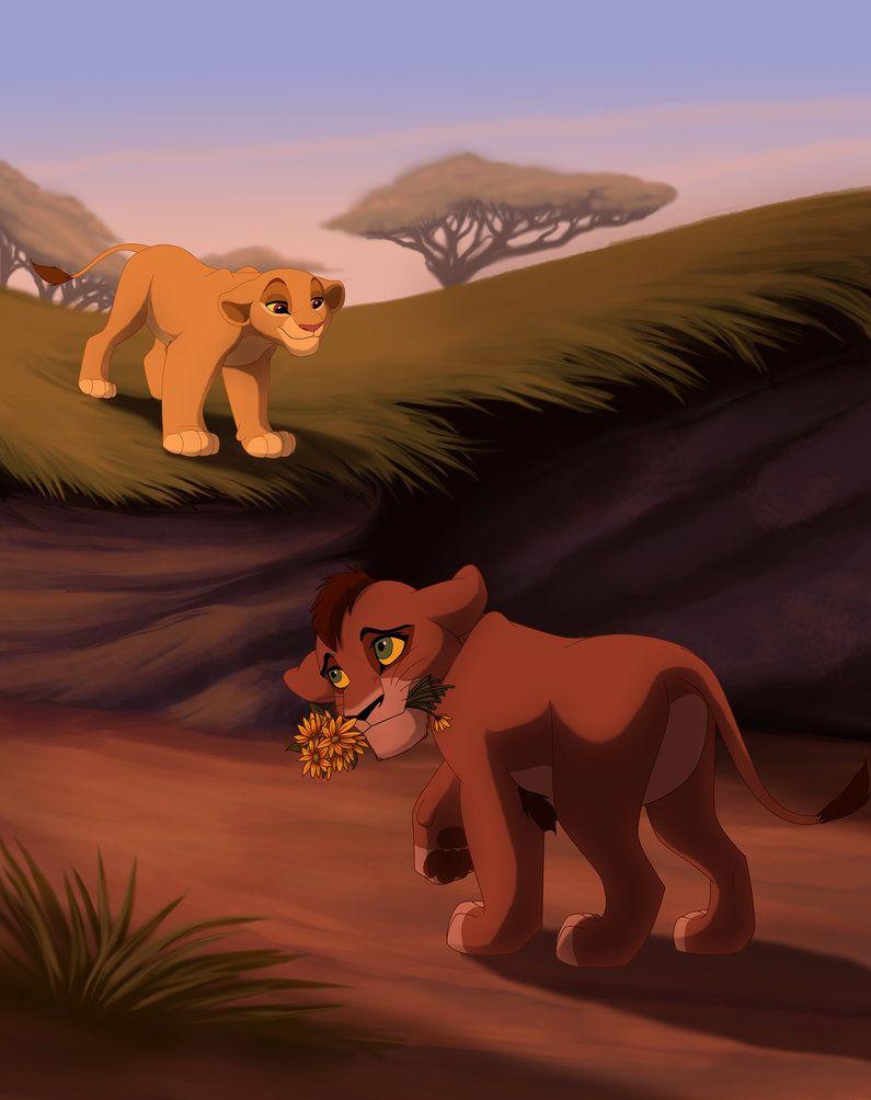 Kovu and Kiara.oh my gosh I'm crying this is so cute. Disney