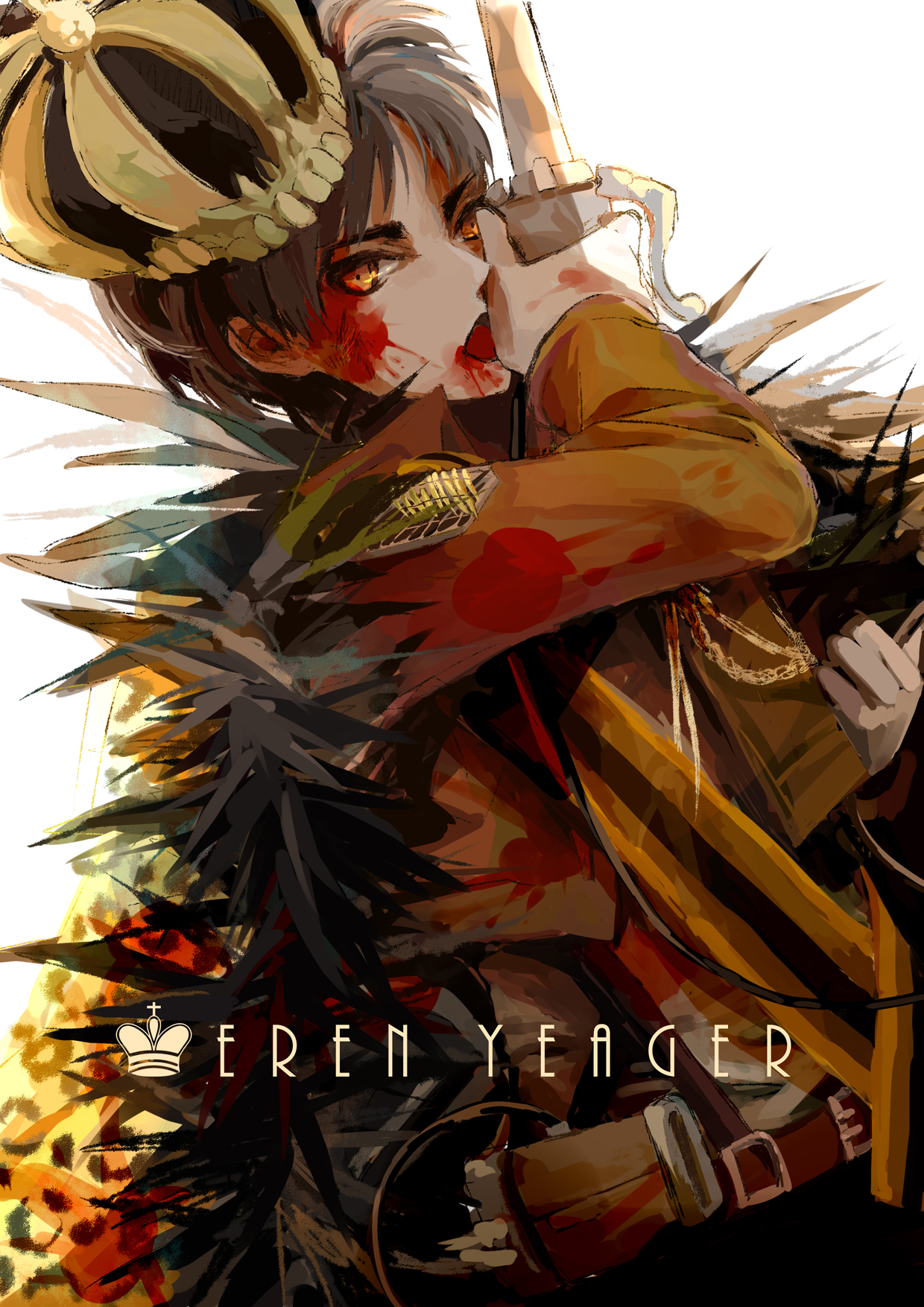 Eren Jaeger (Eren Yeager) on Titan Wallpaper