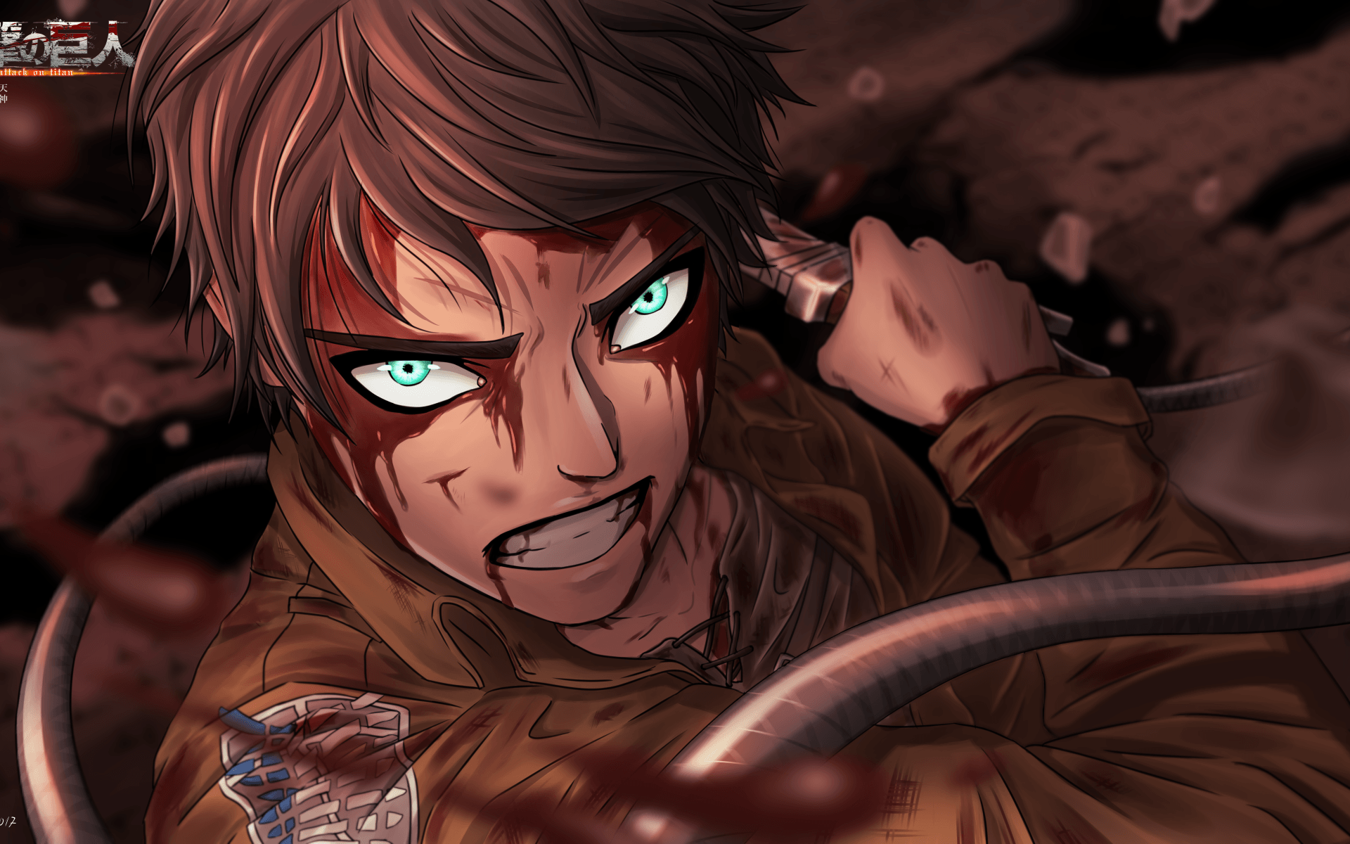 Anime Attack On Titan Eren Yeager HD Wallpaper blue eyes