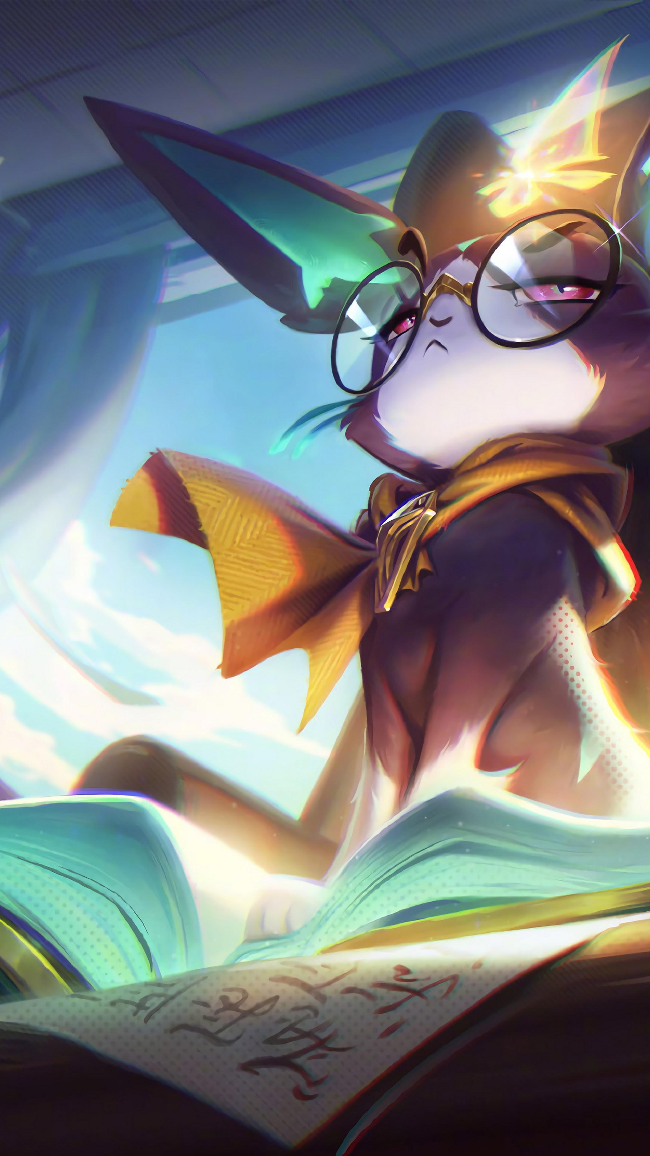 Battle Academia Yuumi Splash Art LoL 4K Wallpaper