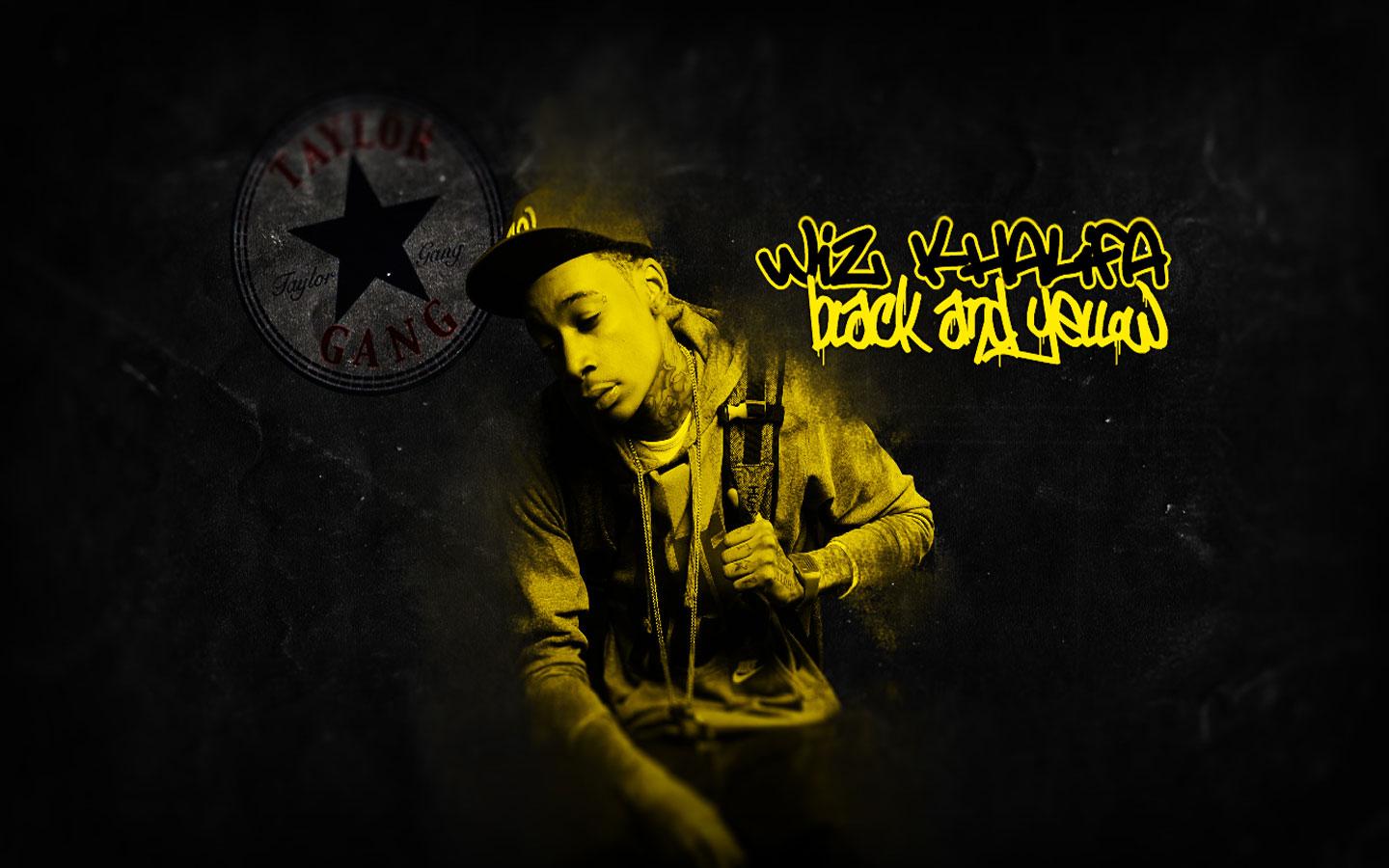 Free download Rap Wallpaper Wiz Khalifa Black and Yellow 2
