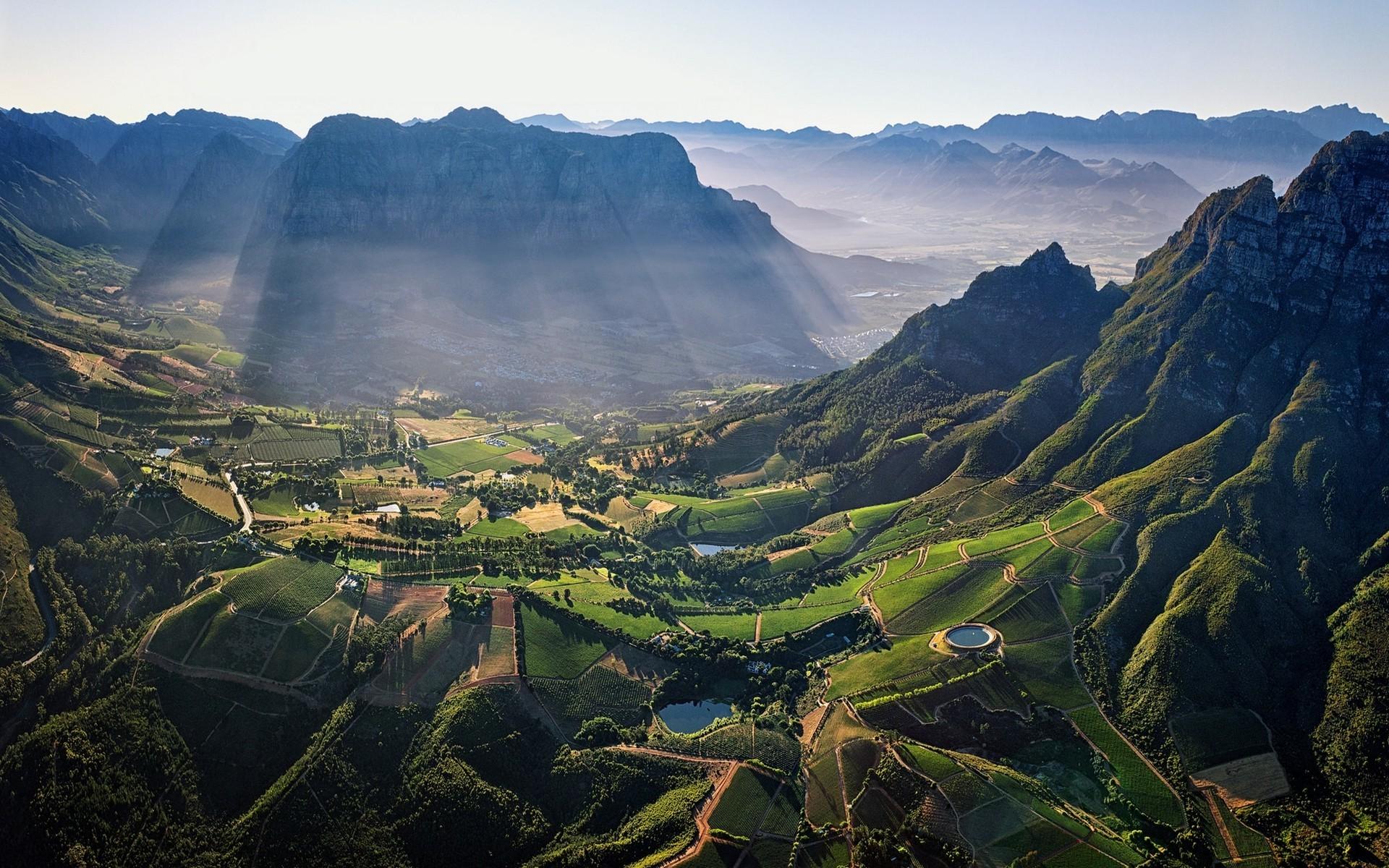 photography nature landscape aerial view mountain pass field