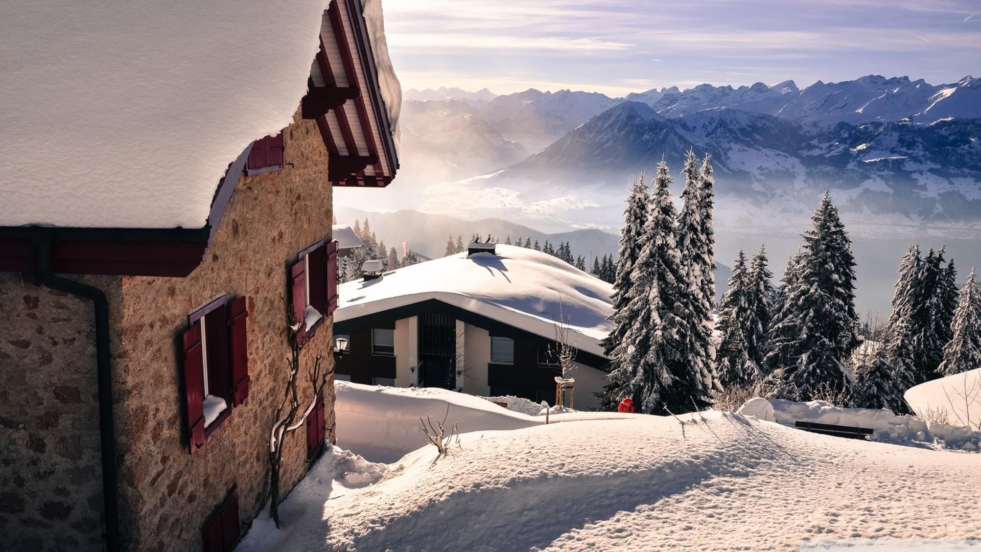 Snow Village View ❤ 4K HD Desktop Wallpaper for 4K Ultra HD TV