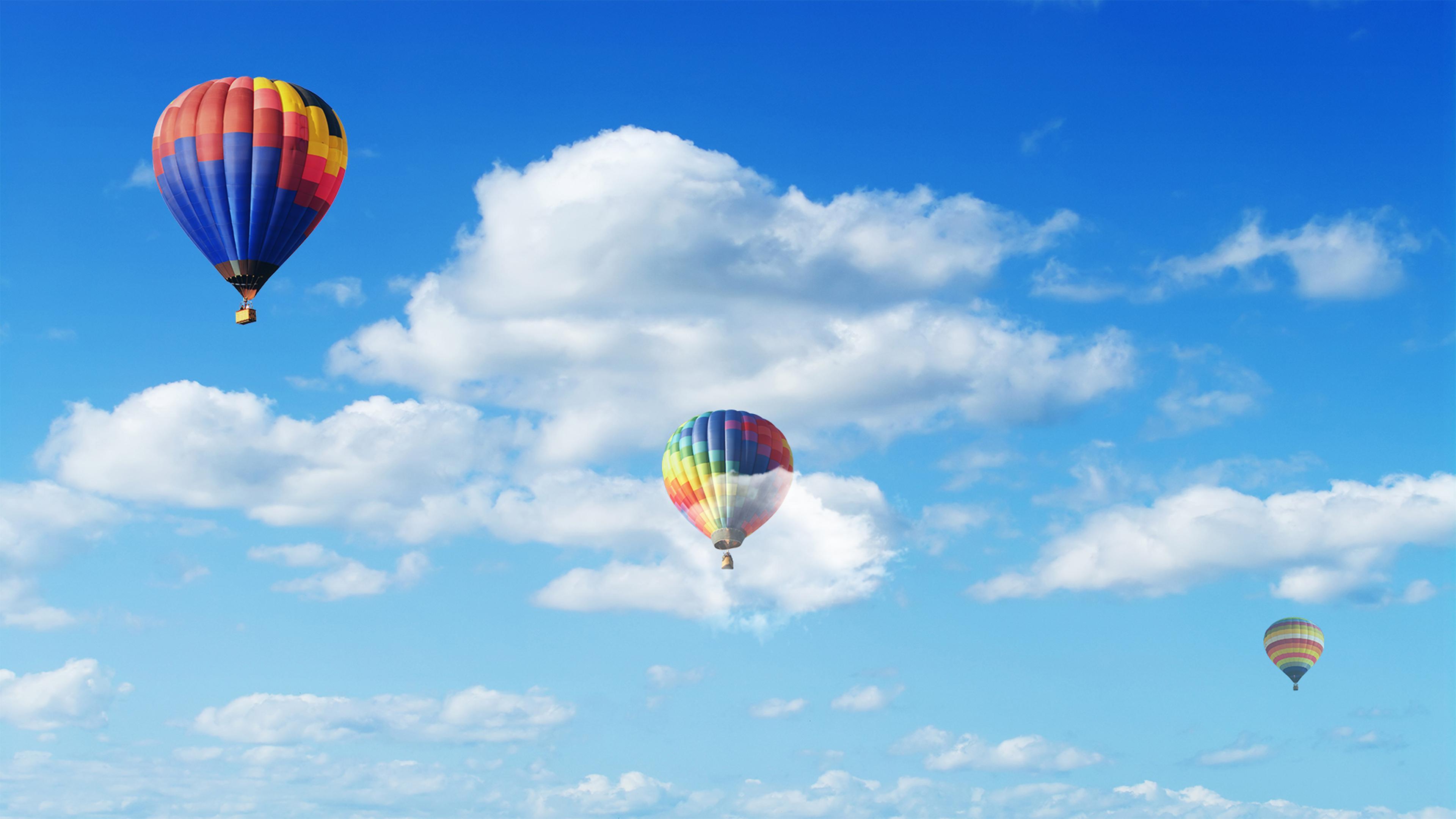 Colorful Hot Air Balloons 4K Wallpaper