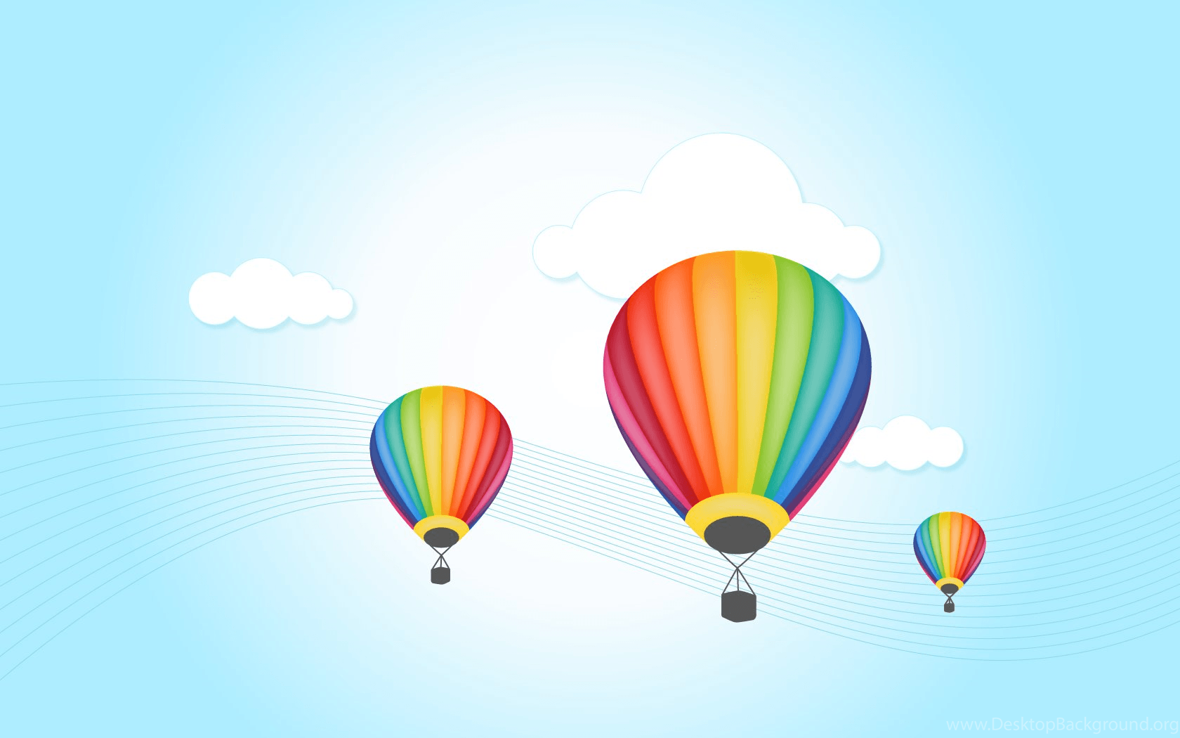 Colorful Hot Air Balloon Wallpaper Desktop Background