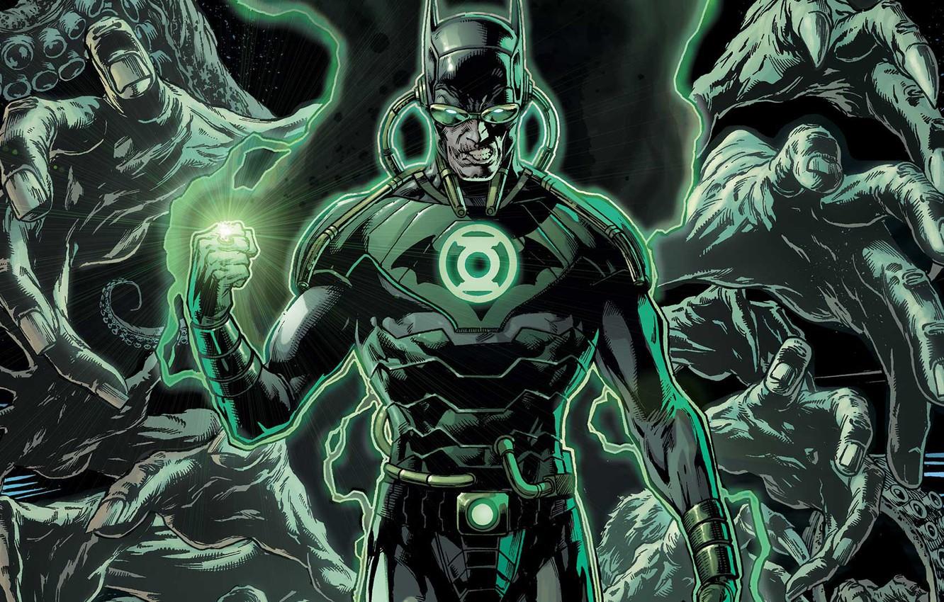 Wallpaper fantasy, Batman, comics, Green Lantern, digital art