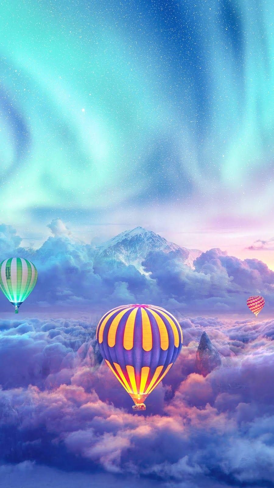Flying high. wallpaper. Hot air balloon, iPhone wallpaper