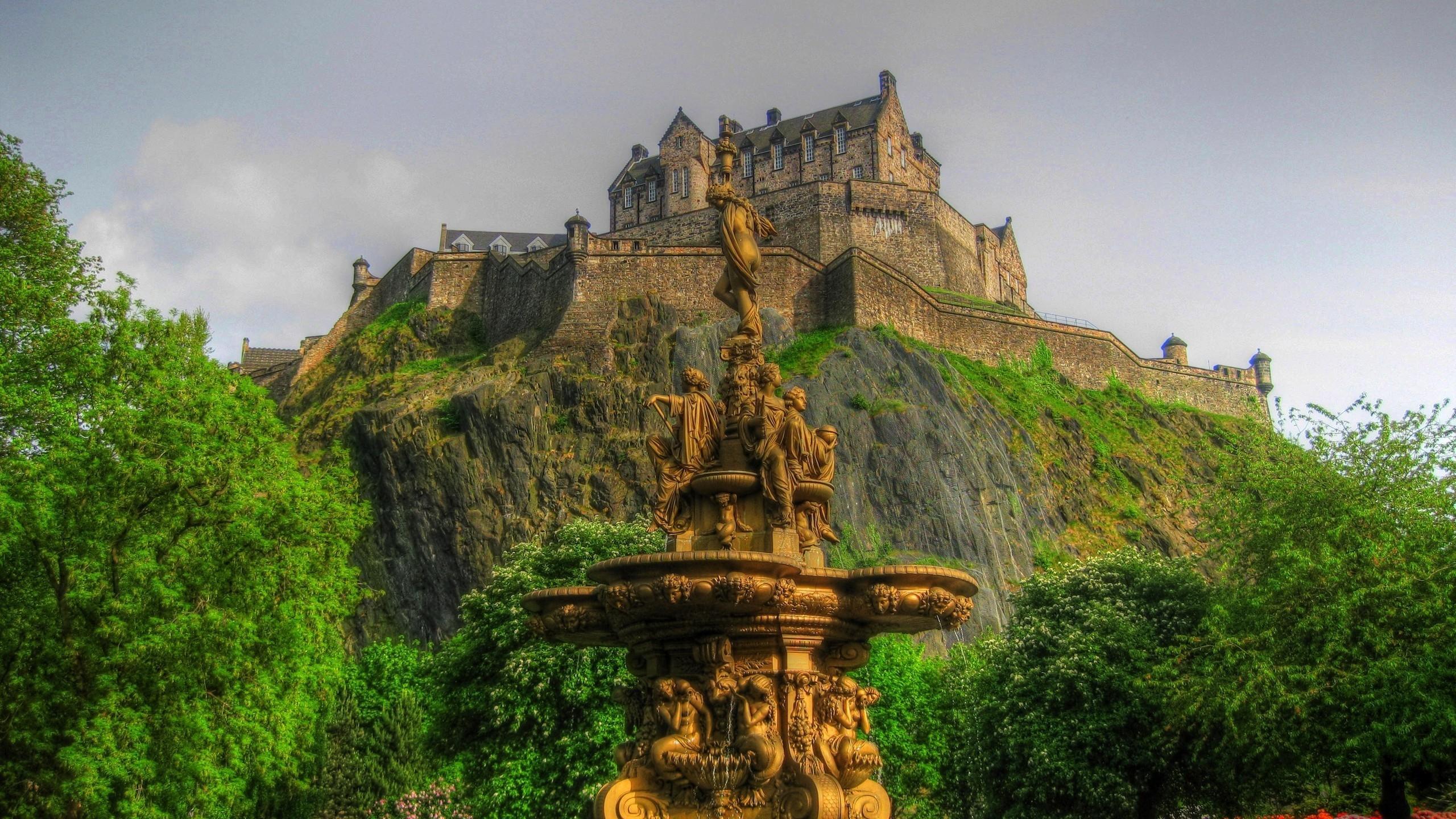 Edinburgh Castle Scotland 2560x1440 HDTV Wallpaper