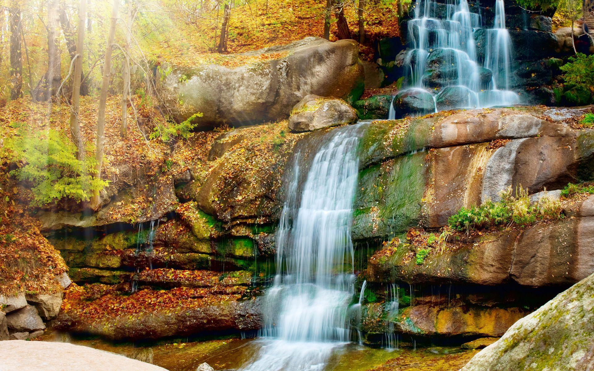 Free download wallpaper scenery waterfall waterfall cascade park