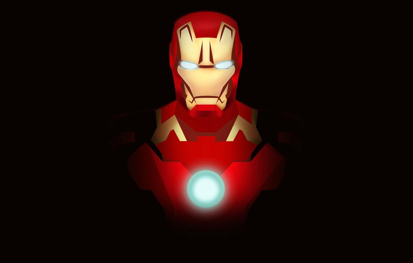 Wallpaper red, fiction, art, costume, black background, Iron man