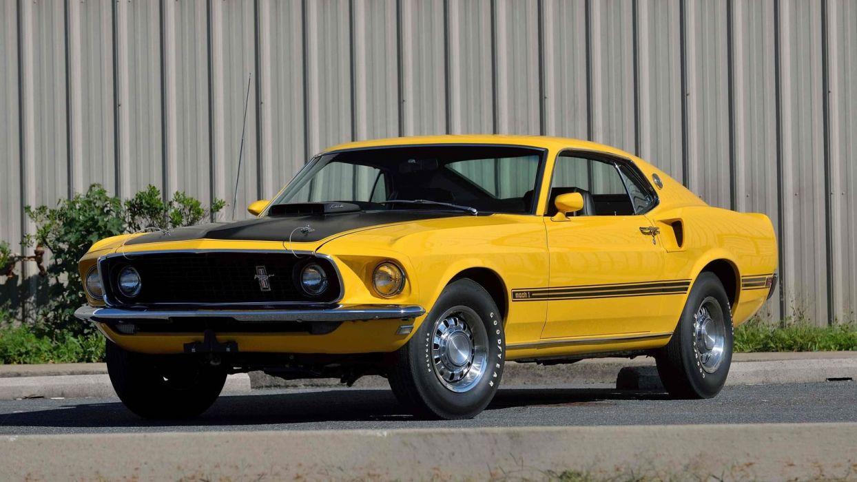 FORD MUSTANG MACH 1 FASTBACK Cars Yellow Wallpaperx936