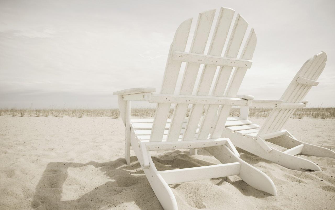 Sun Chairs on the Beach wallpaper. Sun Chairs on the Beach stock