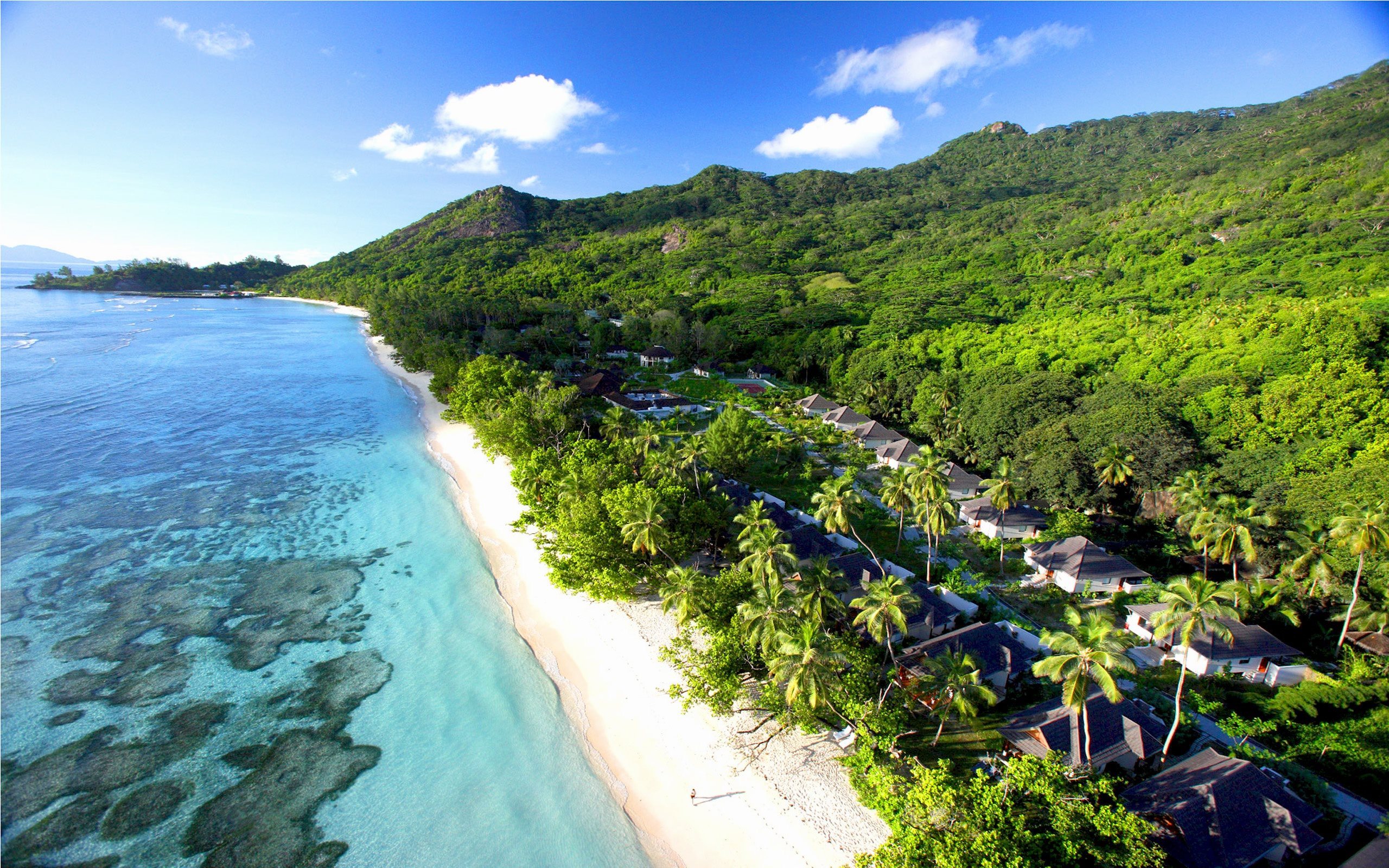 Download wallpaper Seychelles, Indian ocean, tropical islands